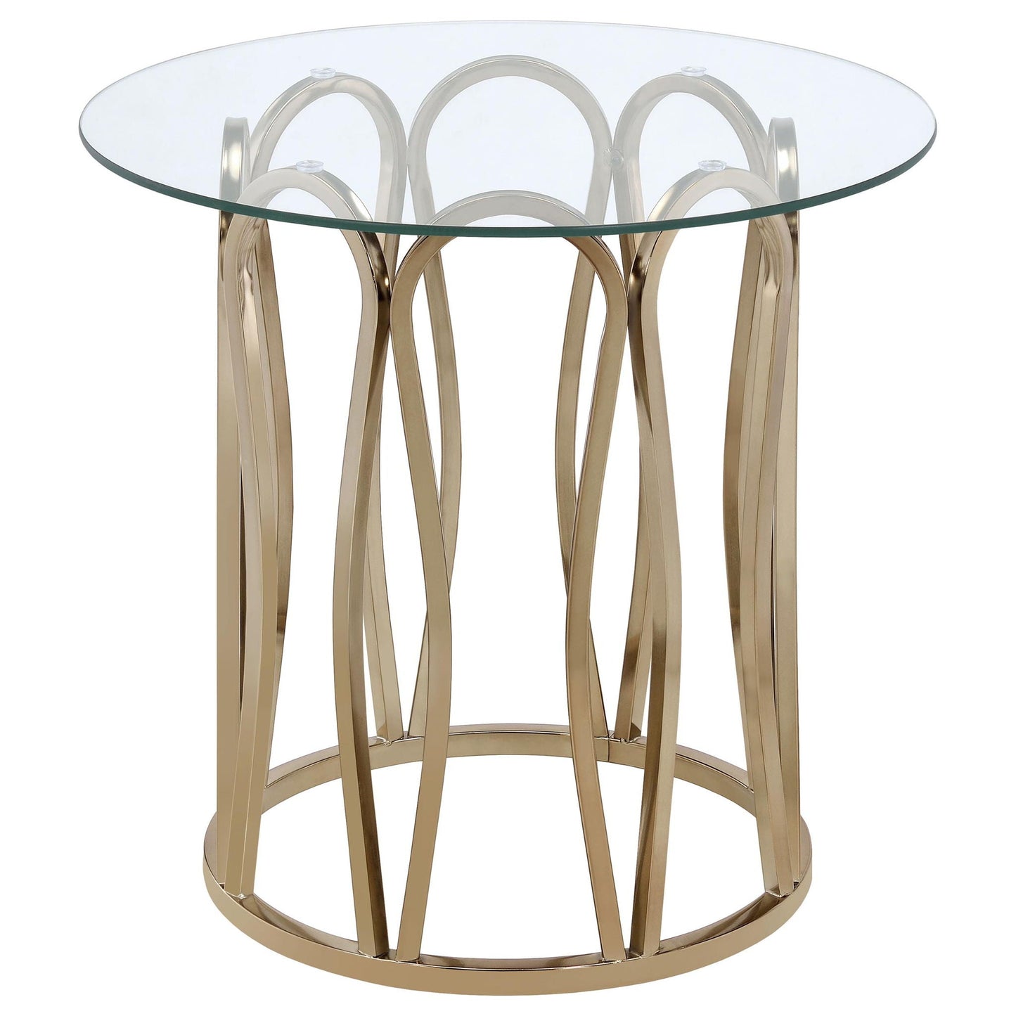 Monett 2-piece Coffee and End Table Set Chocolate Chrome