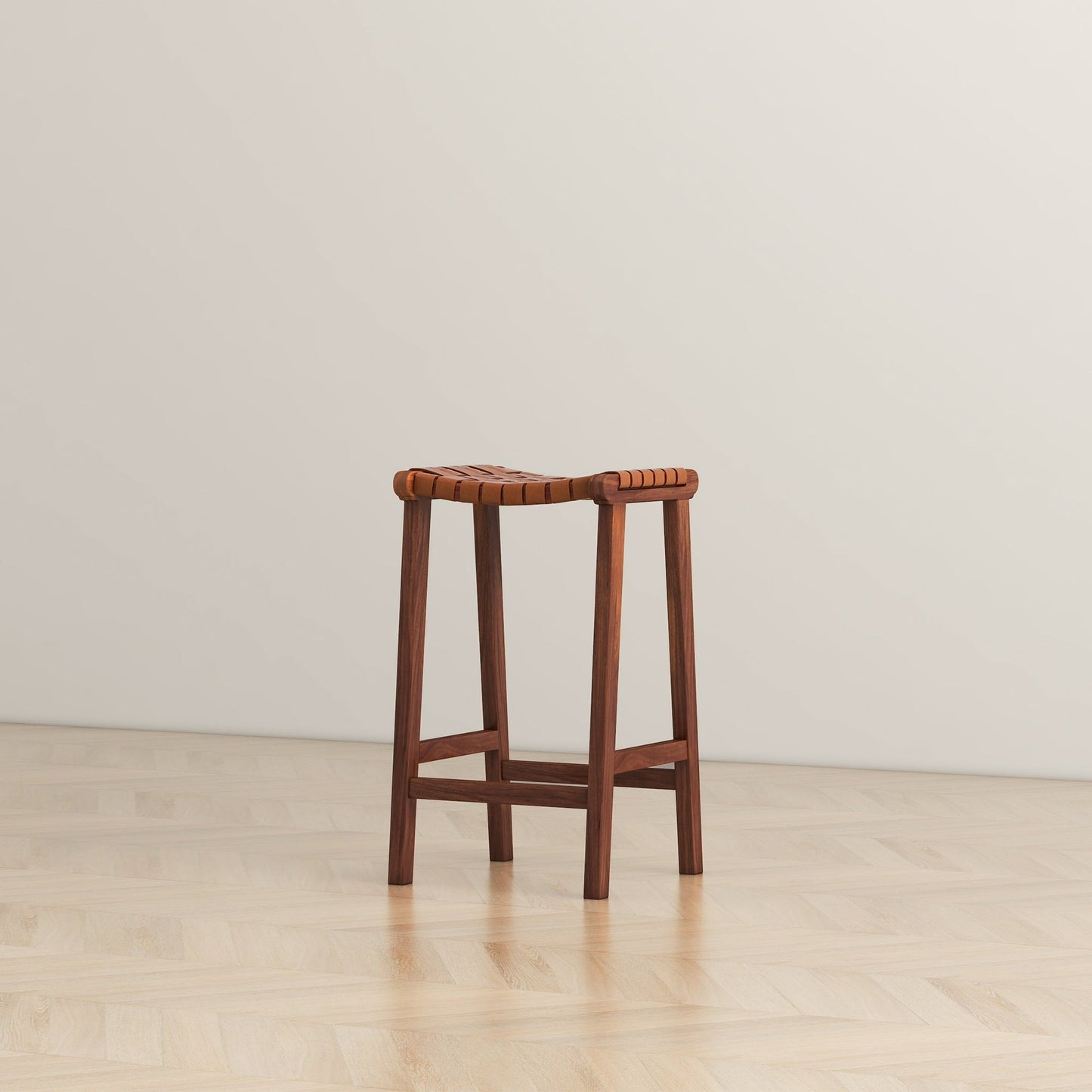 James - Mid-Century Modern Genuine Counter Stool