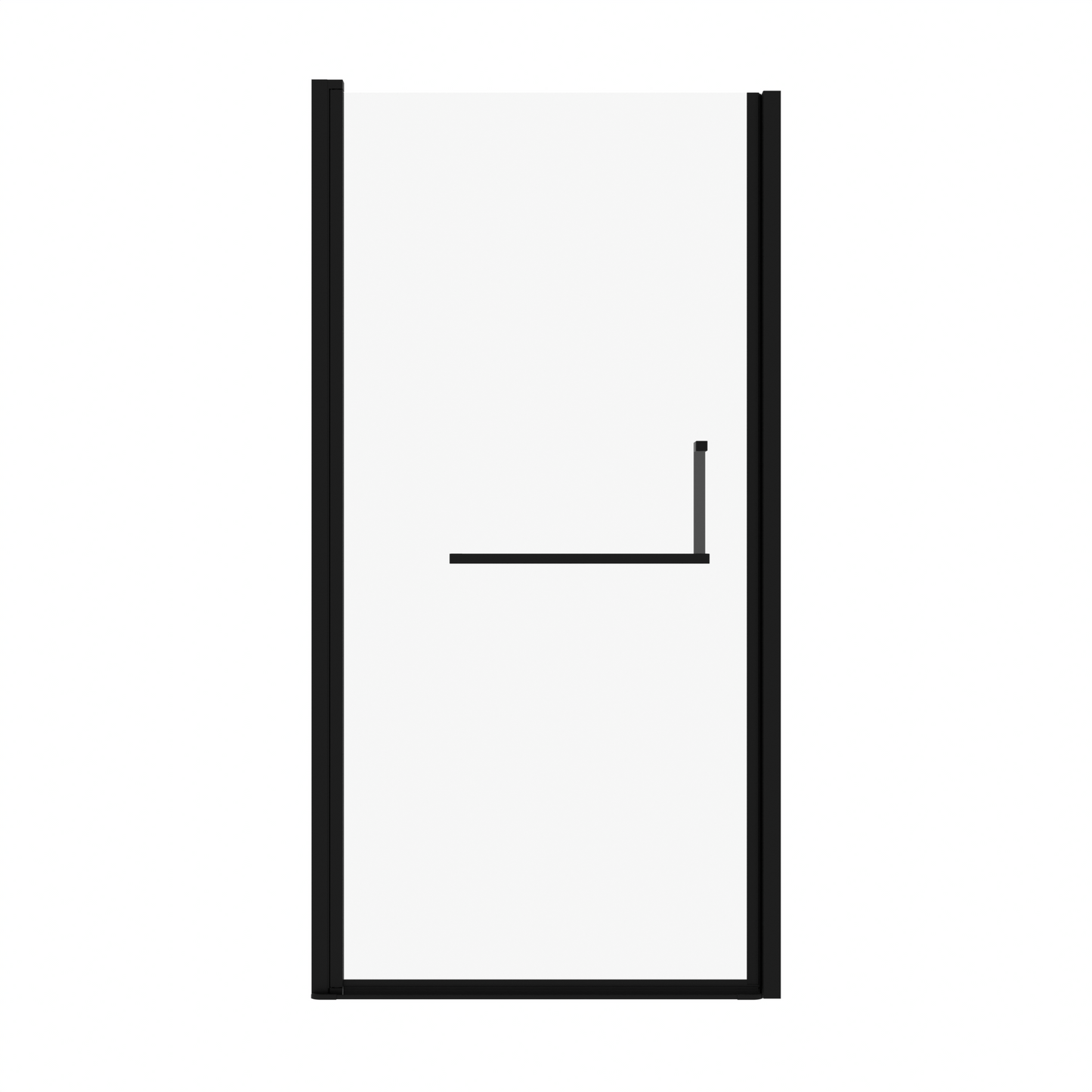 34"-35.2" x 72" Semi-Frameless Pivot Shower Door, Matte Finish