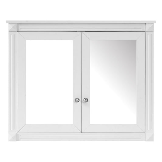 Wall-Mounted Medicine Cabinet With 2 Mirrors and Adjustable Shelves