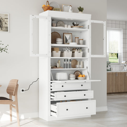 TOPMAX 36 x 16.5 x 78 Inch Freestanding Kitchen Pantry Storage Cabinet