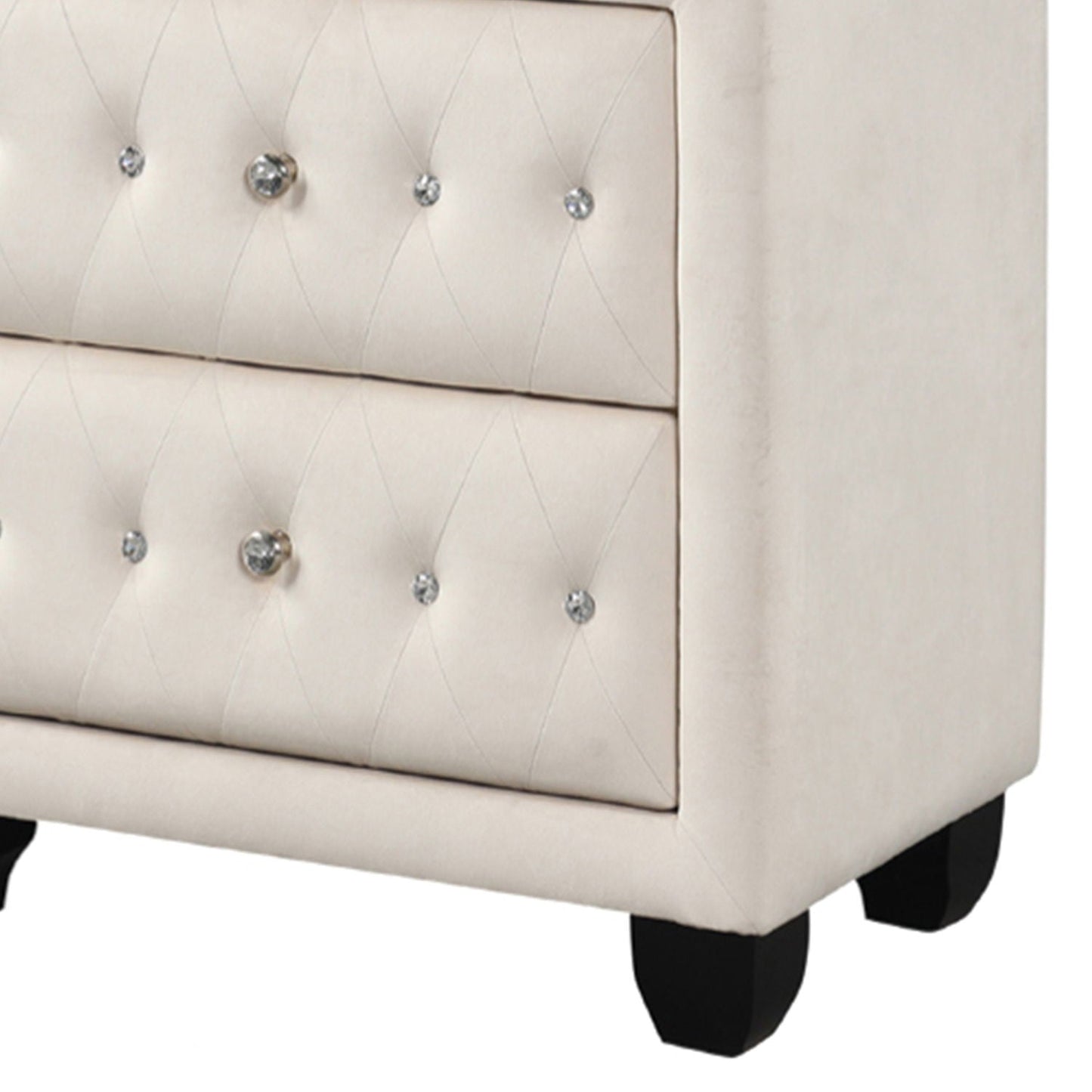 Sophia - 2 Drawer Upholstered Nightstand