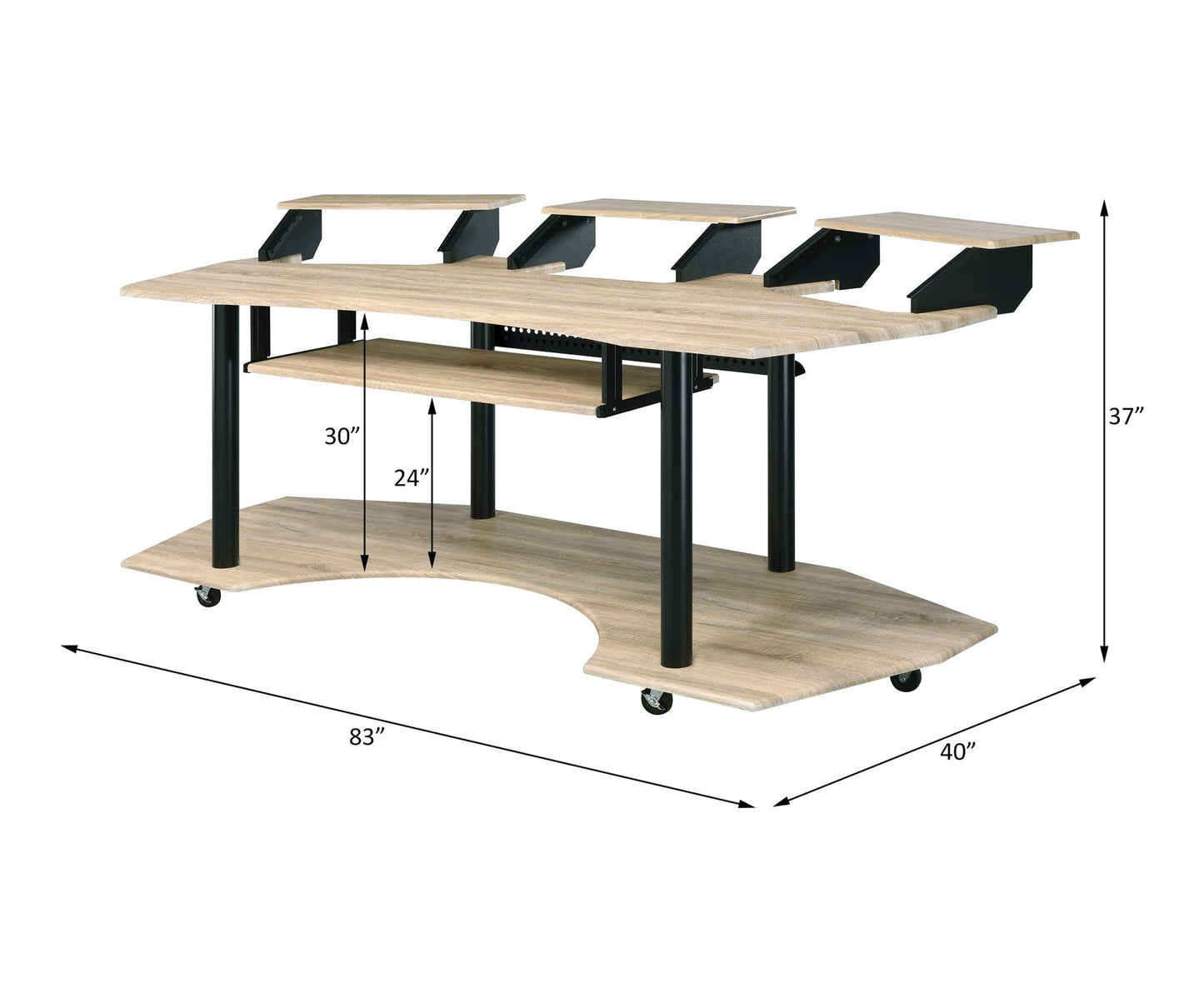 Eleazar Music Recording Studio Desk Wood
