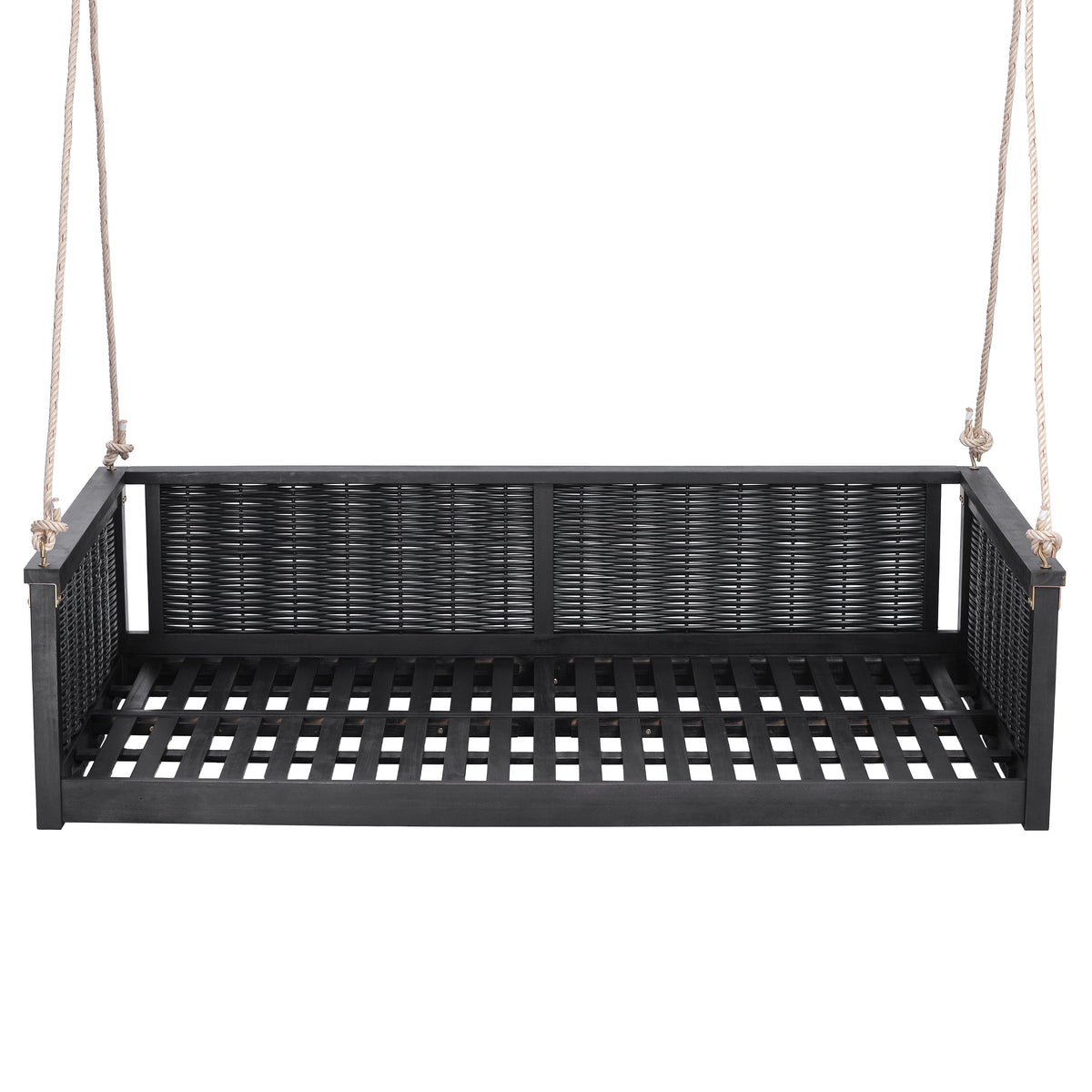 TOPMAX Outdoor Classic Solid Wood Twin Size Swing Bed
