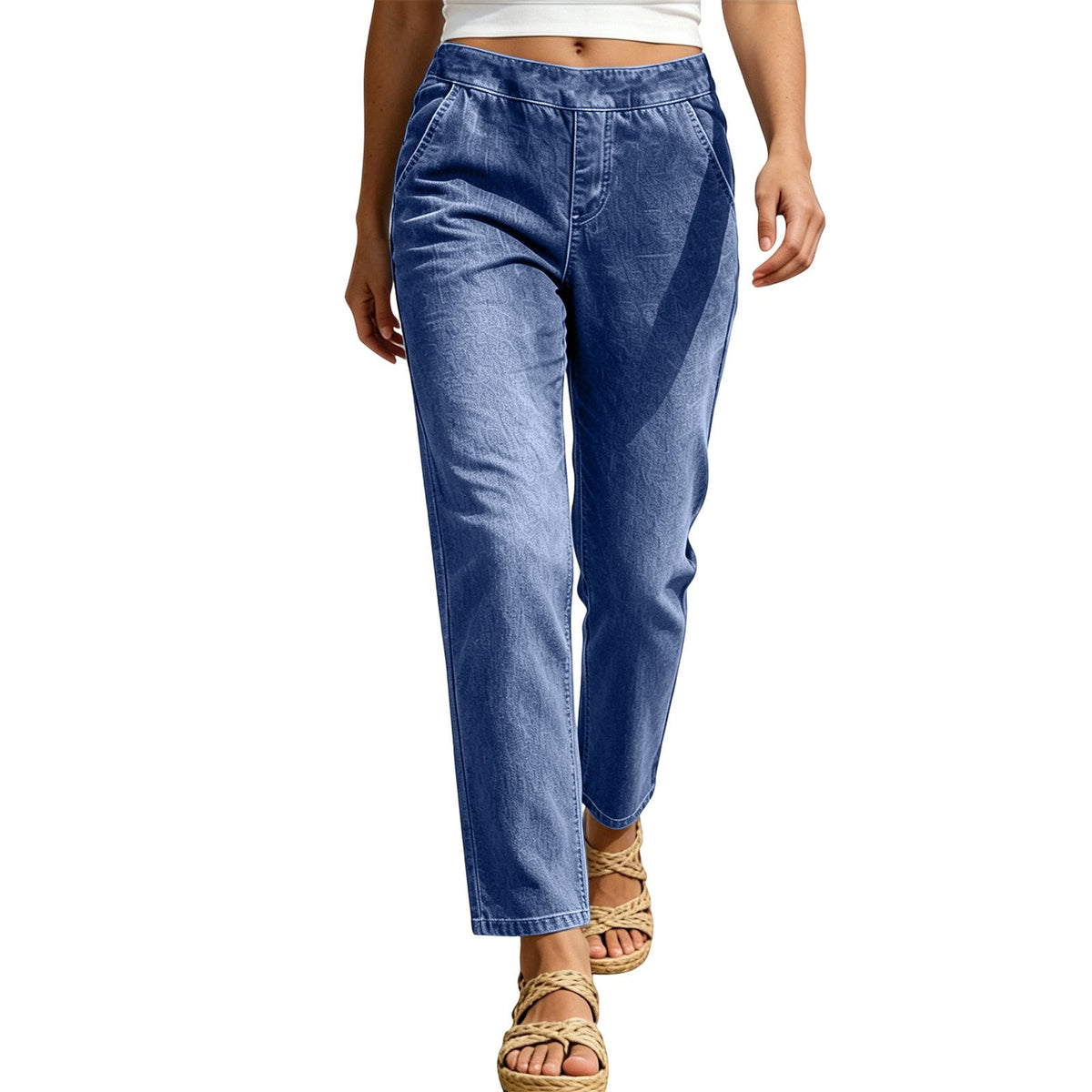 Womens Casual Cropped Jeans Fashionable