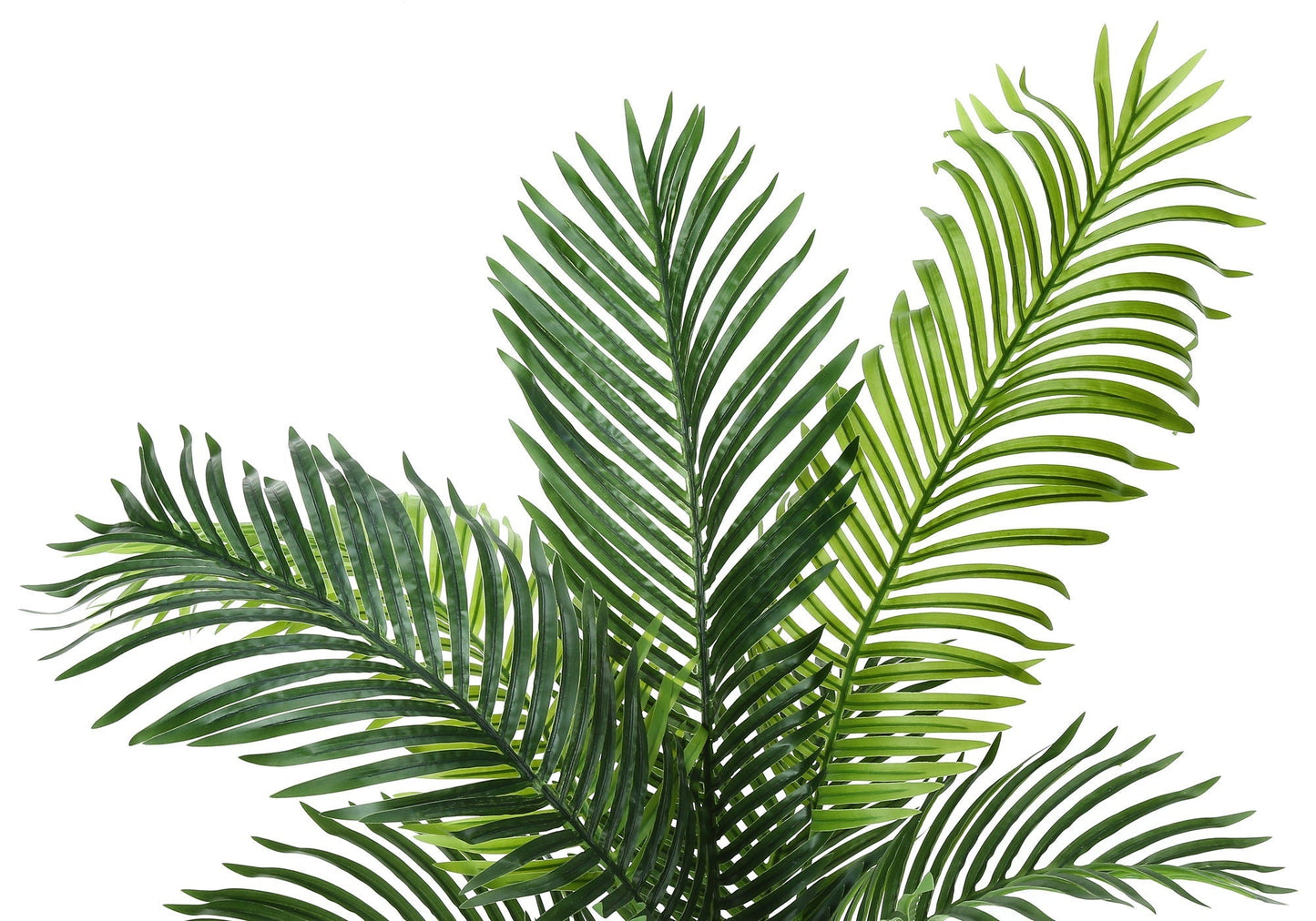47" Tall Artificial Palm Tree - Indoor Faux Plant in Black Pot