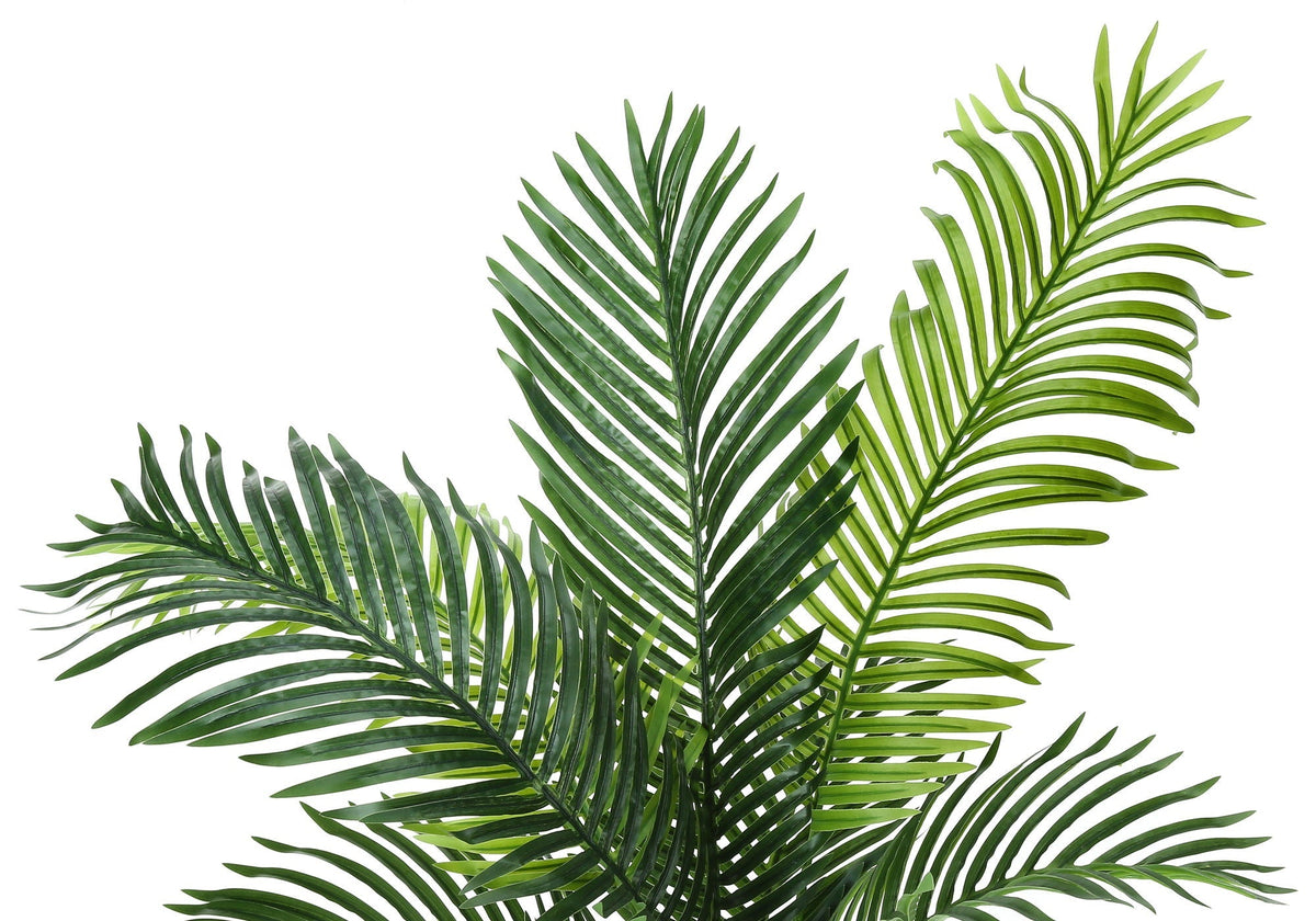 47" Tall Artificial Palm Tree - Indoor Faux Plant in Black Pot