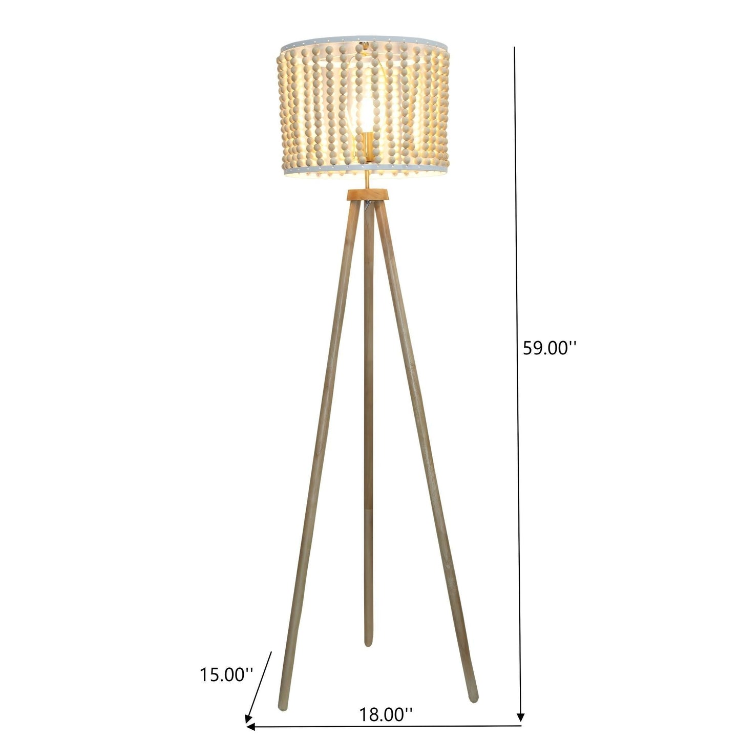 Brillo - 3 Legged Floor Lamp - Brown