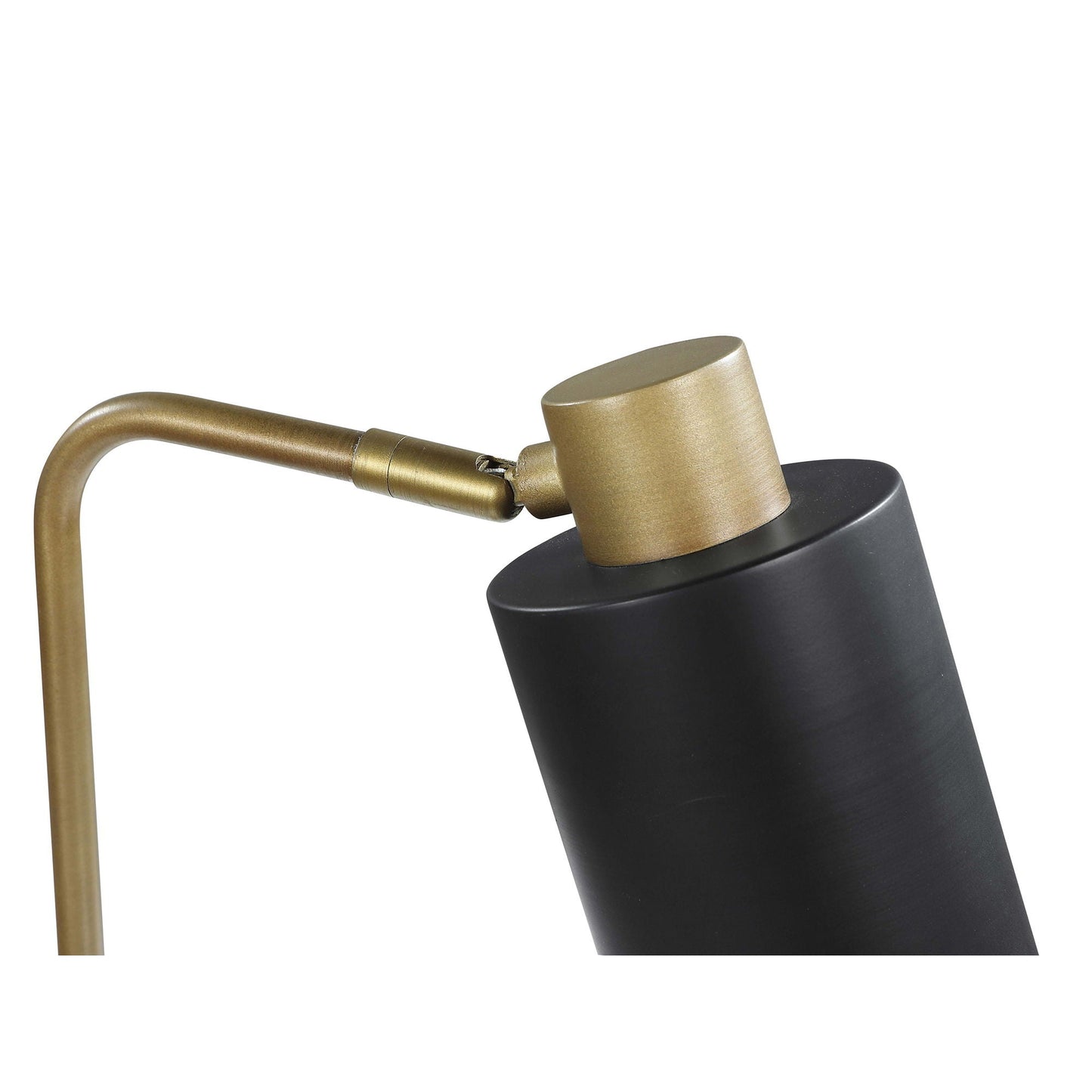 Dharma - Adjustable Table Lamp With Shade - Antique Brass
