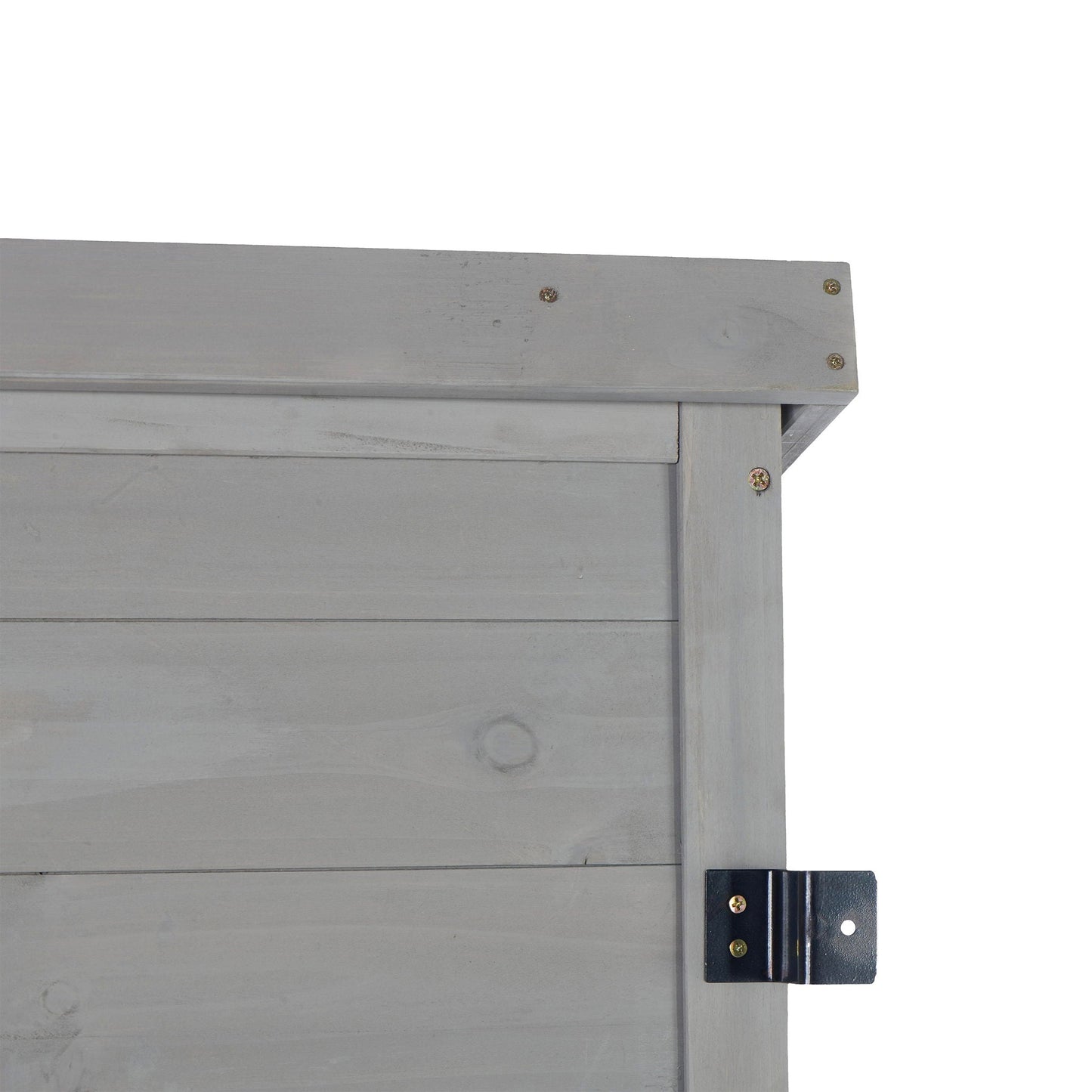 Outdoor Storage Shed With Vertical Tool Cabinet For Backyard