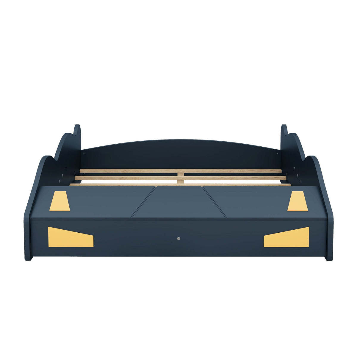 Race Car Shaped Platform Bed With Wheels And Storage