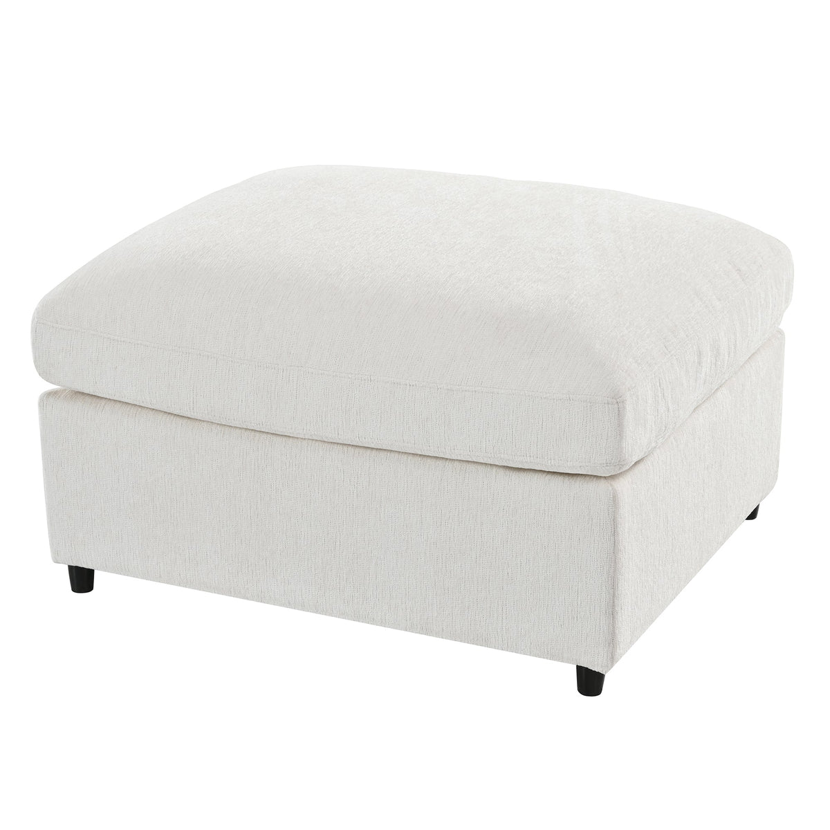 U-Style 4-Piece Sofa Set, 2 Accent Chairs + Loveseat + Movable Ottoman