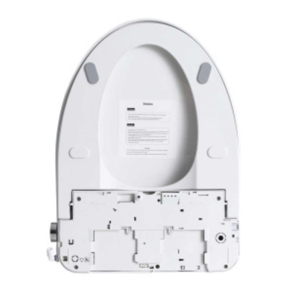 Smart Bidet Toilet Seat & Side Knob Adjustable Heated Seat With Water Temperature And Pressure Adjustment Portable Bidet - White