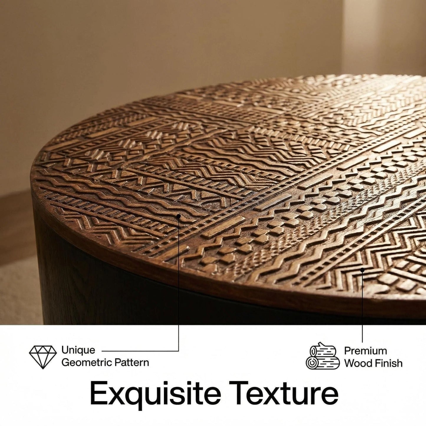 Round Coffee Table With Storage Function For Living Rooms