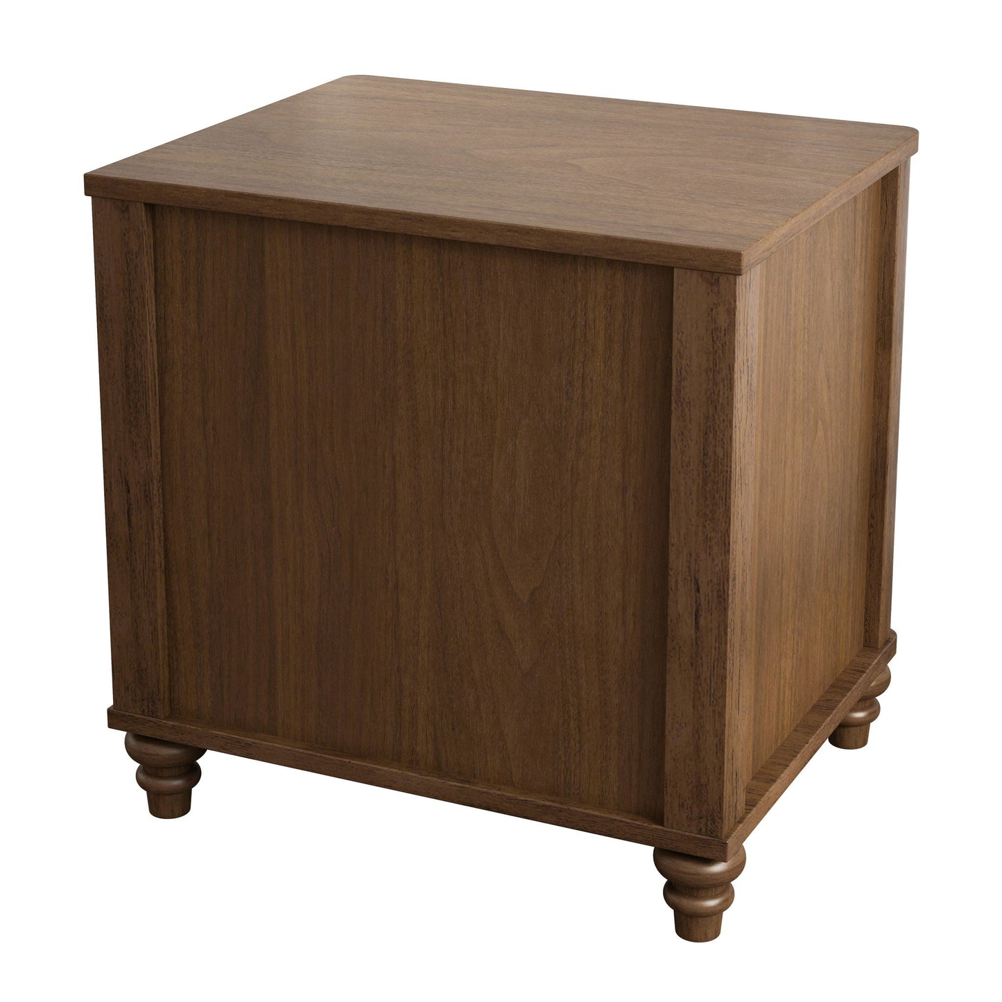 Modern Fluted Nightstand With 3 Drawers
