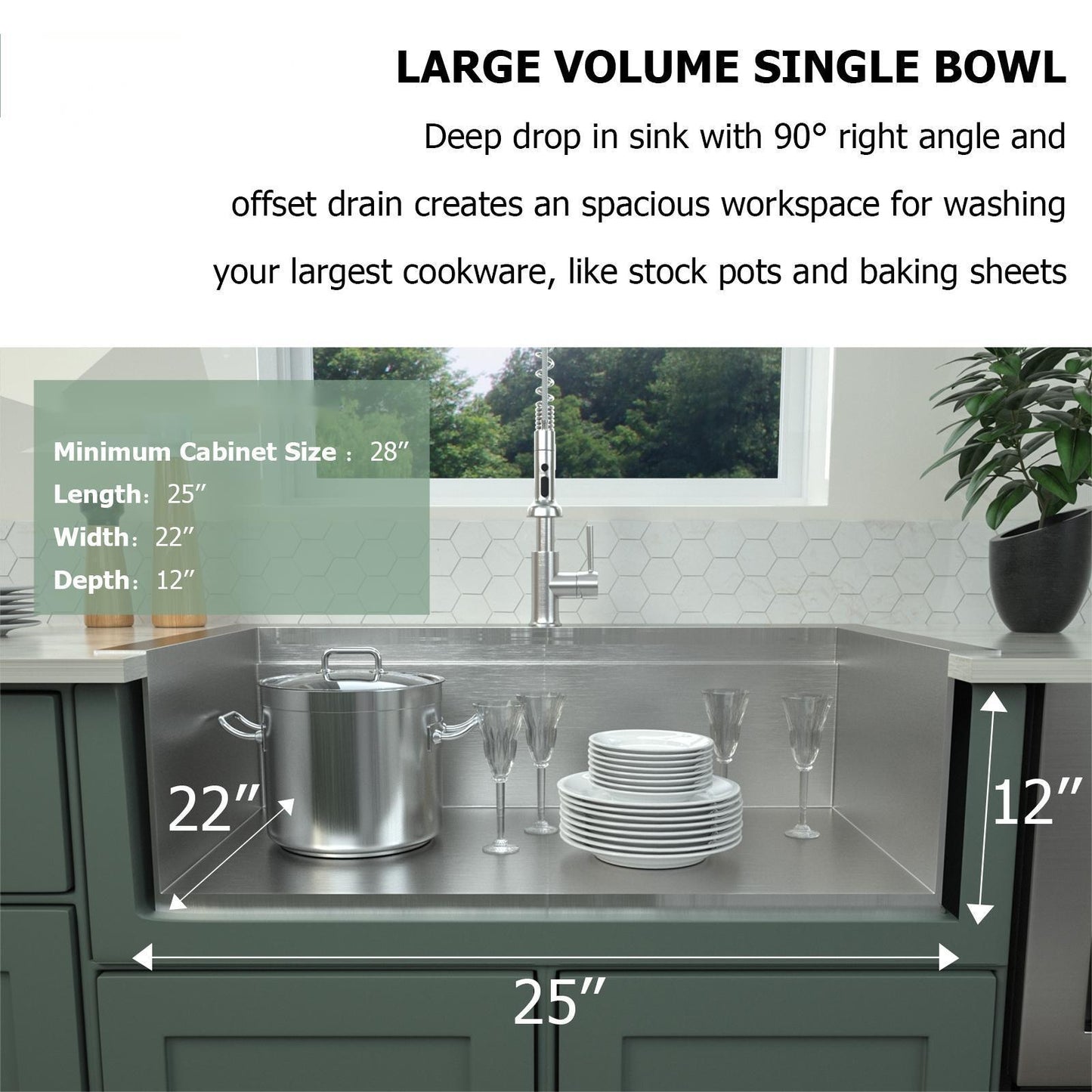 Stainless Steel Drop In Kitchen Sink, Topmount