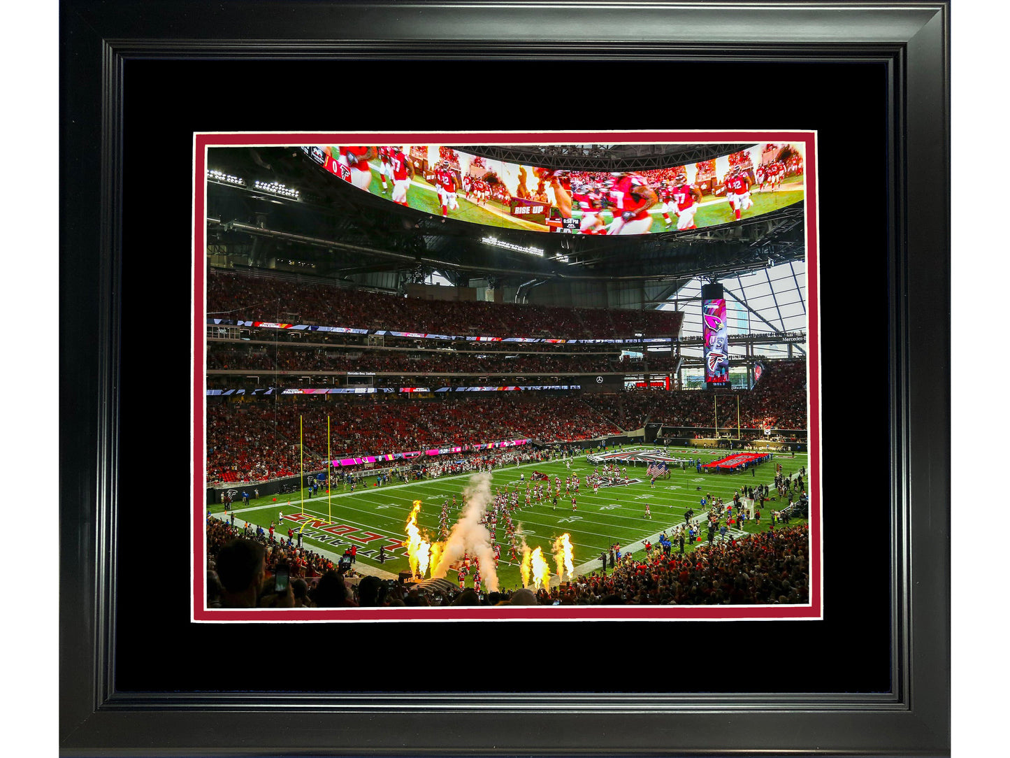 Framed Mercedes-Benz Stadium Atlanta Falcons 11"x14" Football Photo Professionally Matted
