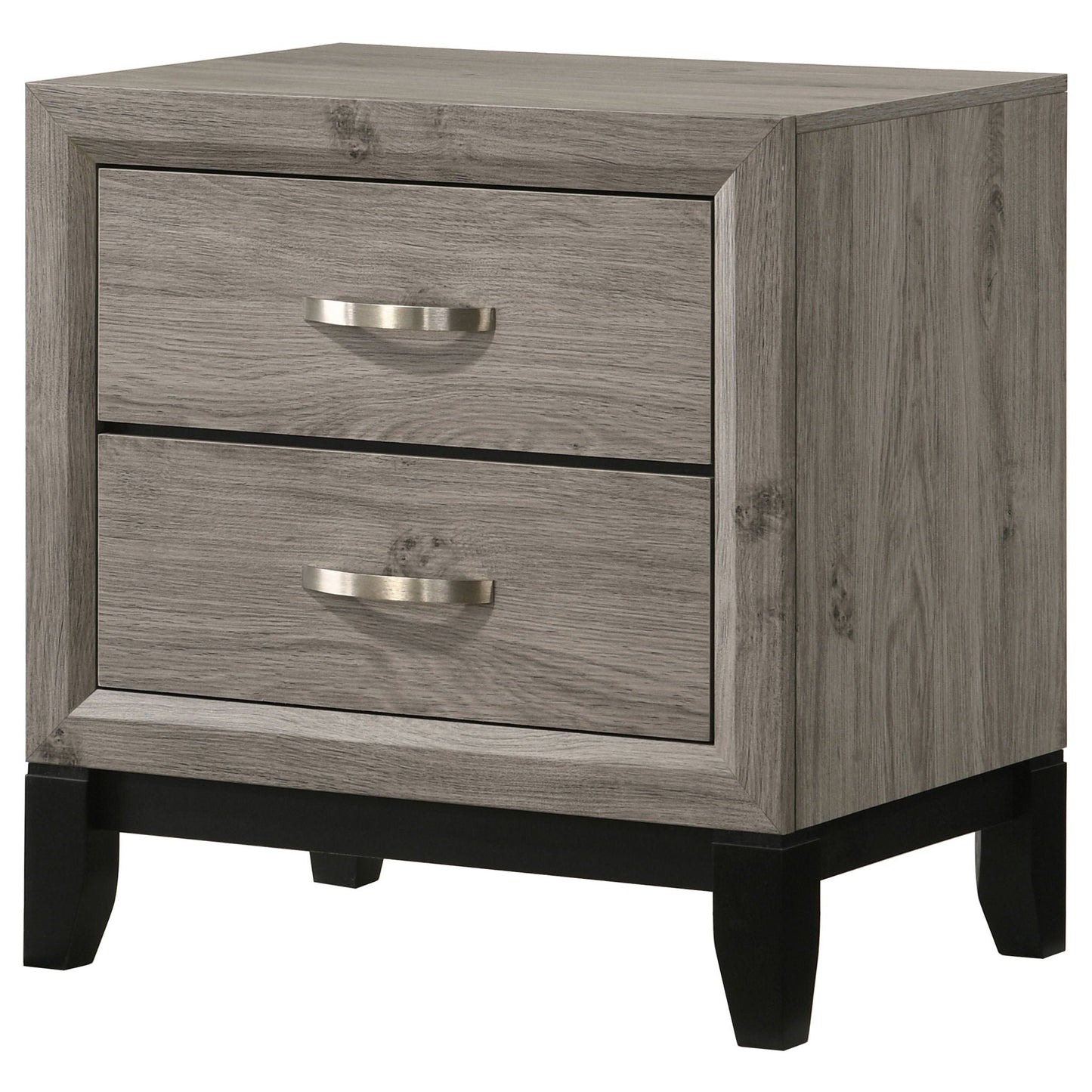 Valen 2-drawer Nightstand Bedside Table Light Taupe