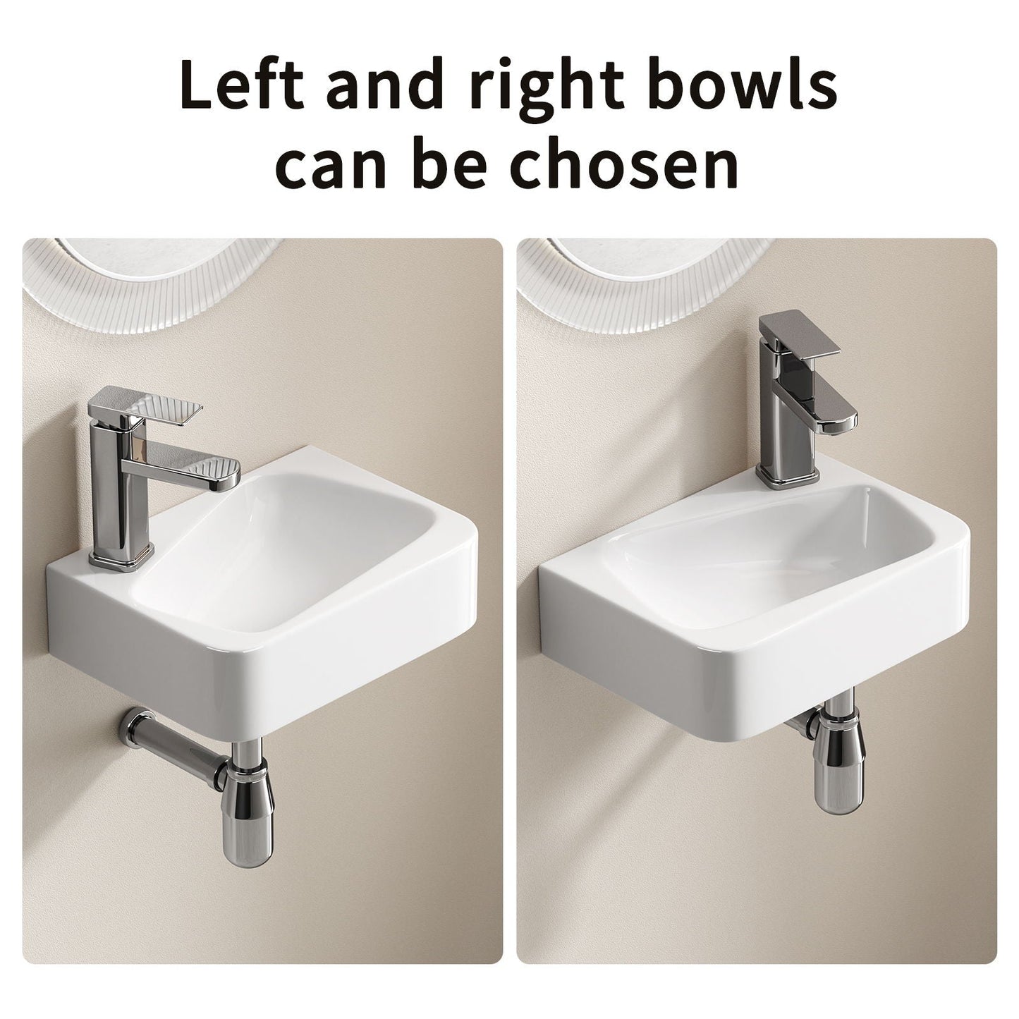 Wall Mounted Bathroom Sink With Faucet And Drain