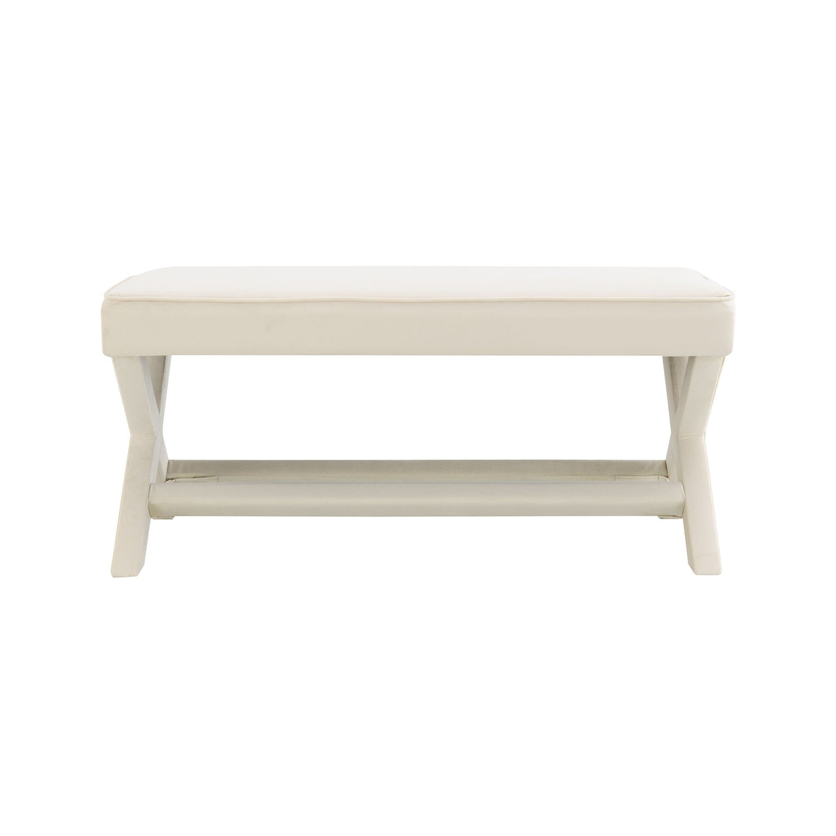 Comfort Double Bench Upholstered With X Crossed Legs