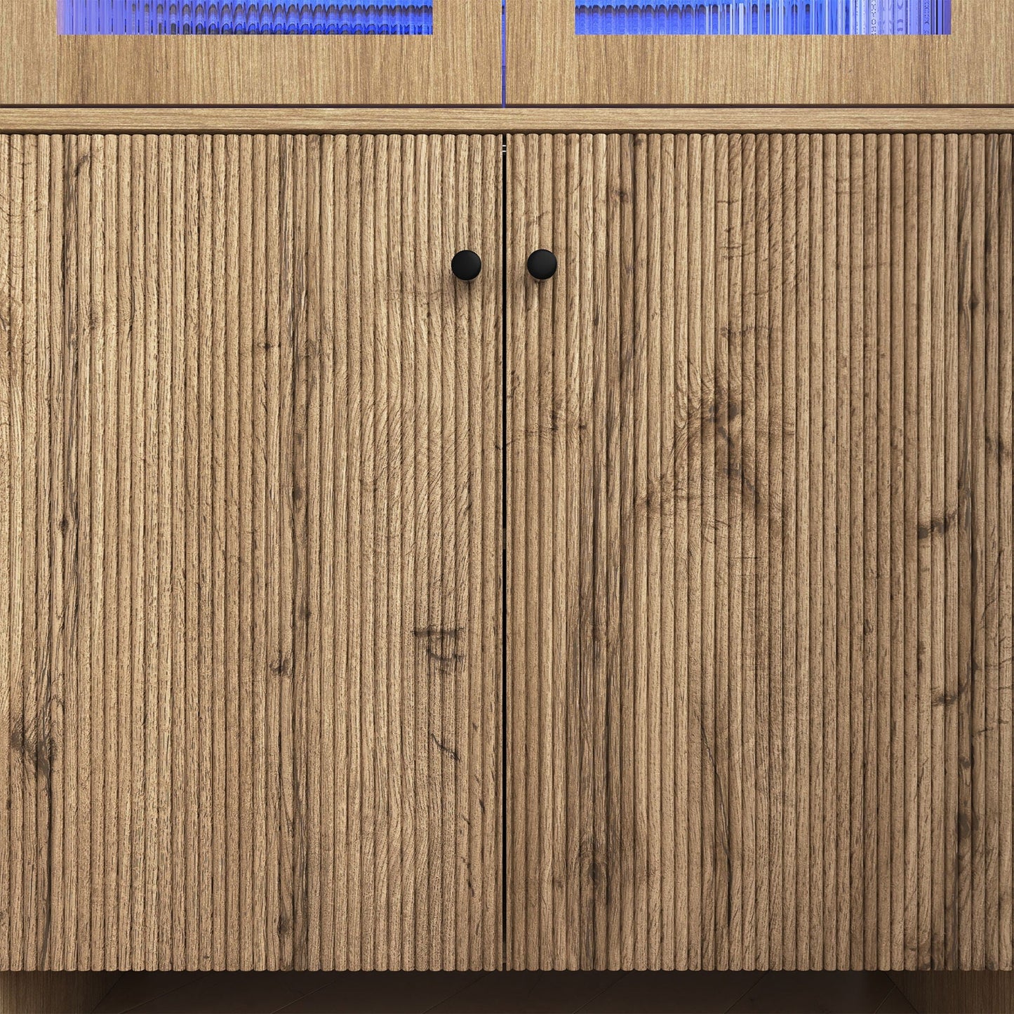 Modern Tech Inspired Dome Cabinet With LED Lighting
