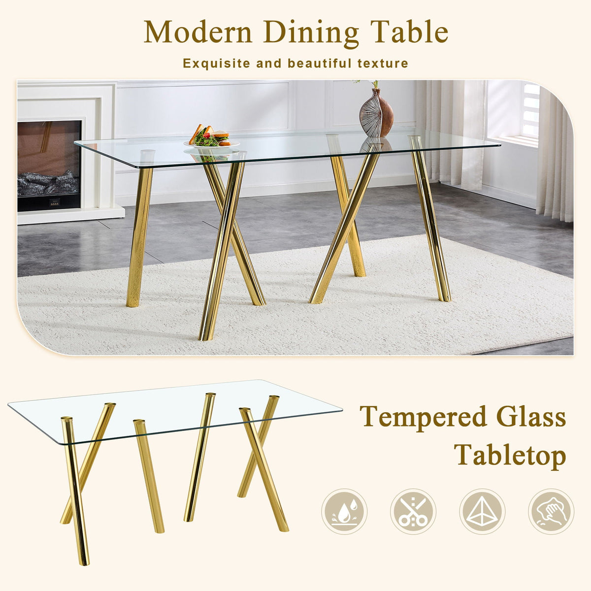 Dining Table With Transparent Surface
