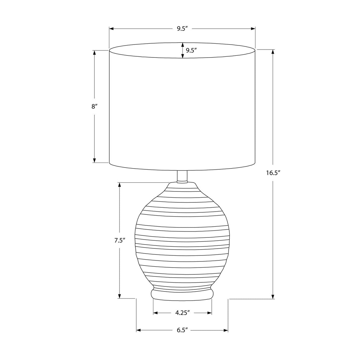 Lighting, Table Lamp, Ceramic, Transitional - Black