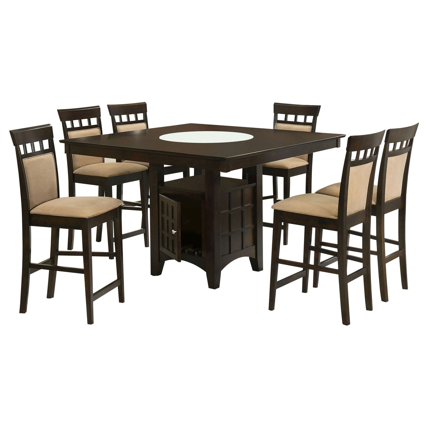 Gabriel 7-piece Square Counter Height Dining Set Cappuccino