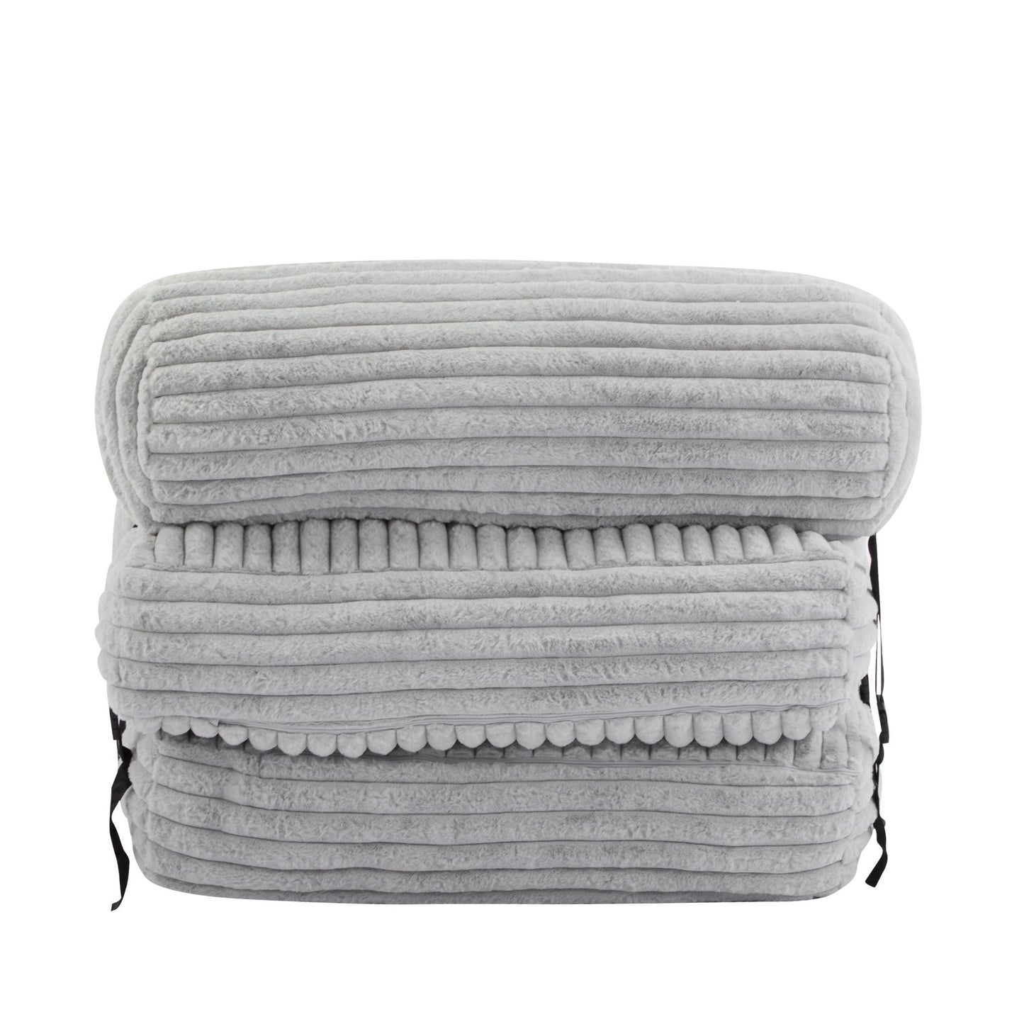 Latina Indoor Foldable Bean Bag Lounge Chair - Light Gray