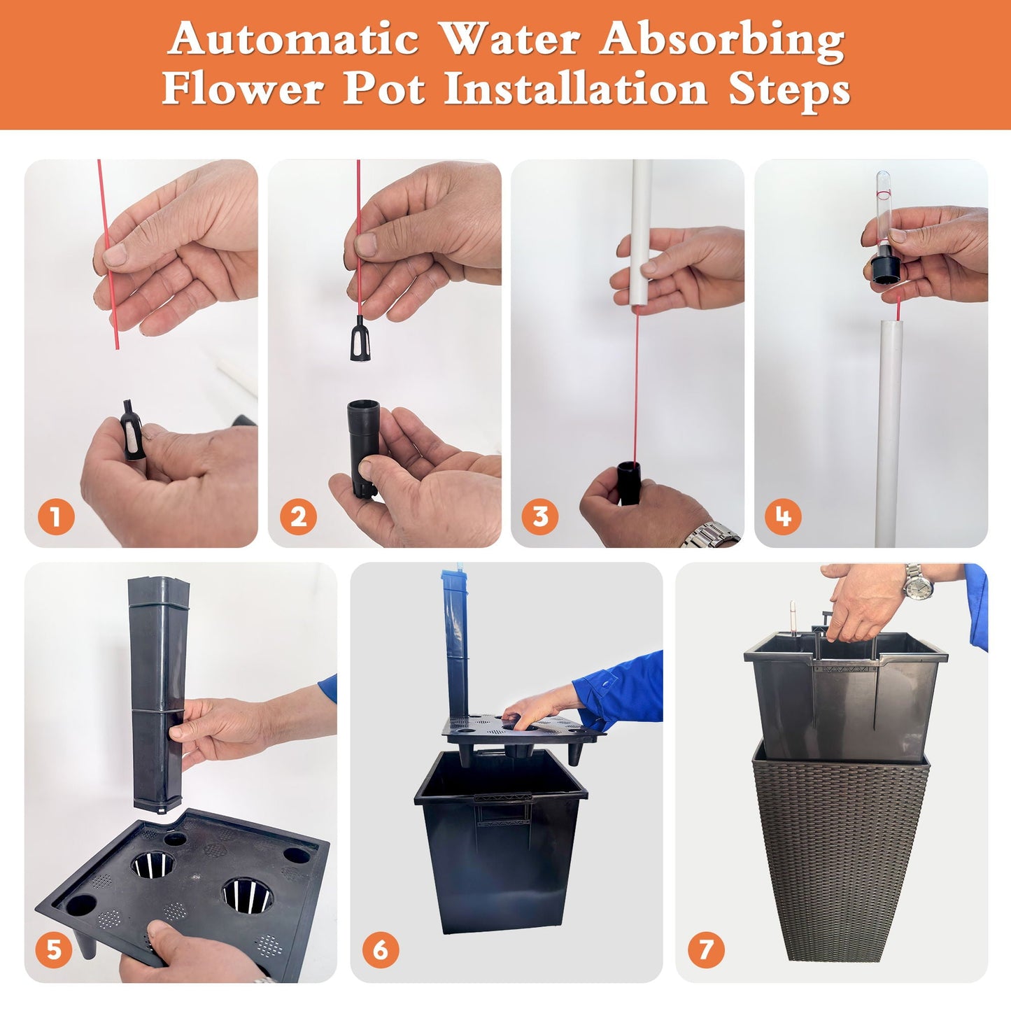 Indoor Outdoor Planter With Automatic Watering System