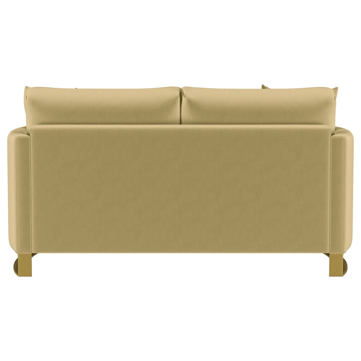 Corliss Upholstered Curved Track Arm Loveseat Camel