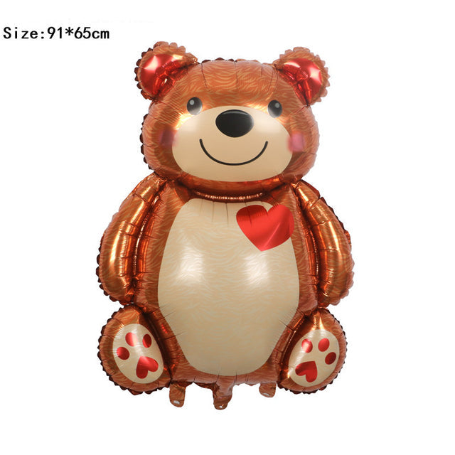 Big Bear Foil Balloon Large Size Love Heart Wedding