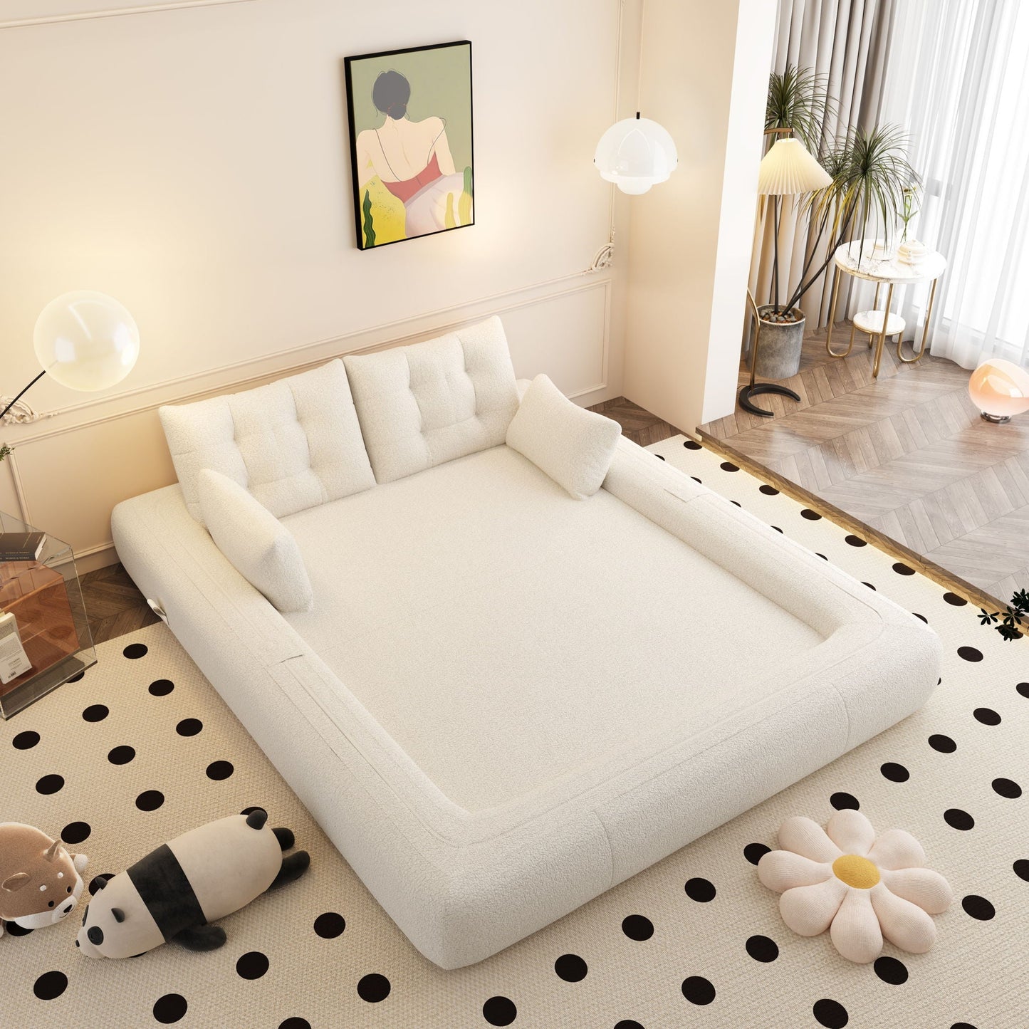 Human Dog Bed Multi Functional Foldable Sofa Bed 3 In 1