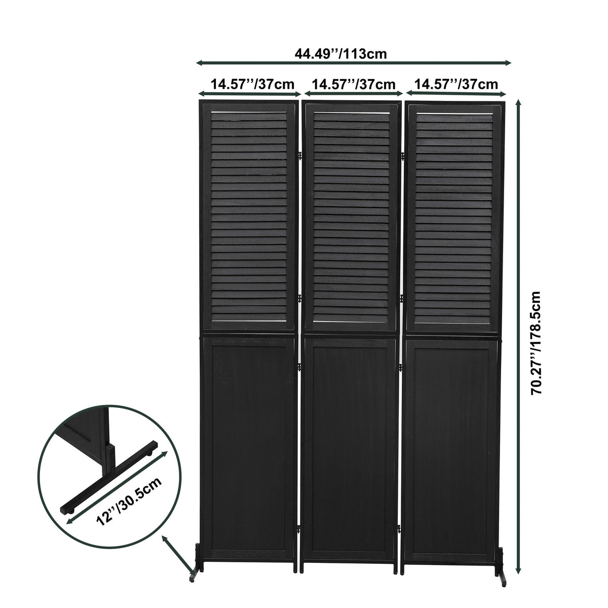 Rustic 3 Panel Room Dividers And Folding Privacy Screen