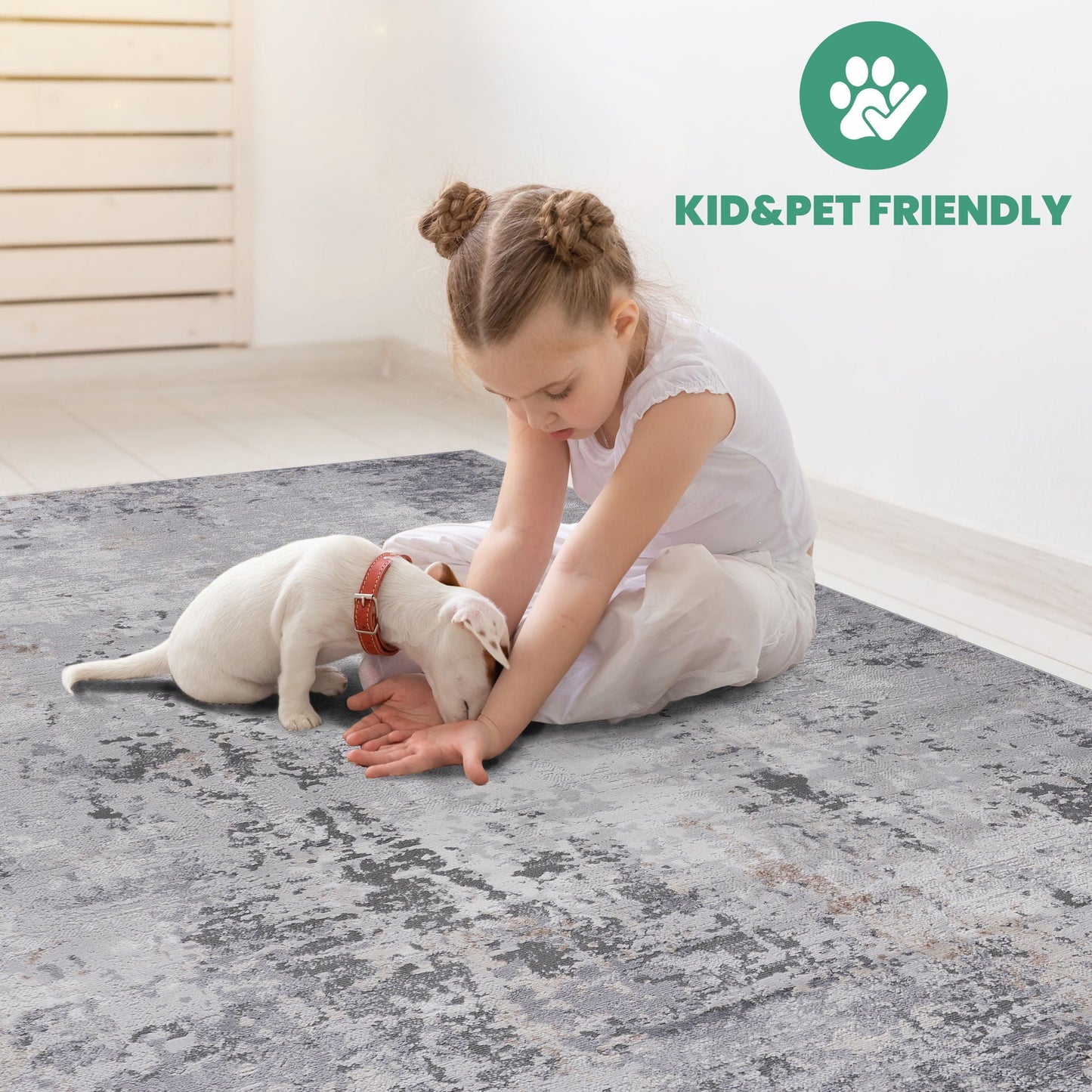 Marfi - 6' X 9' Abstract Area Rug - Ivory / Sand