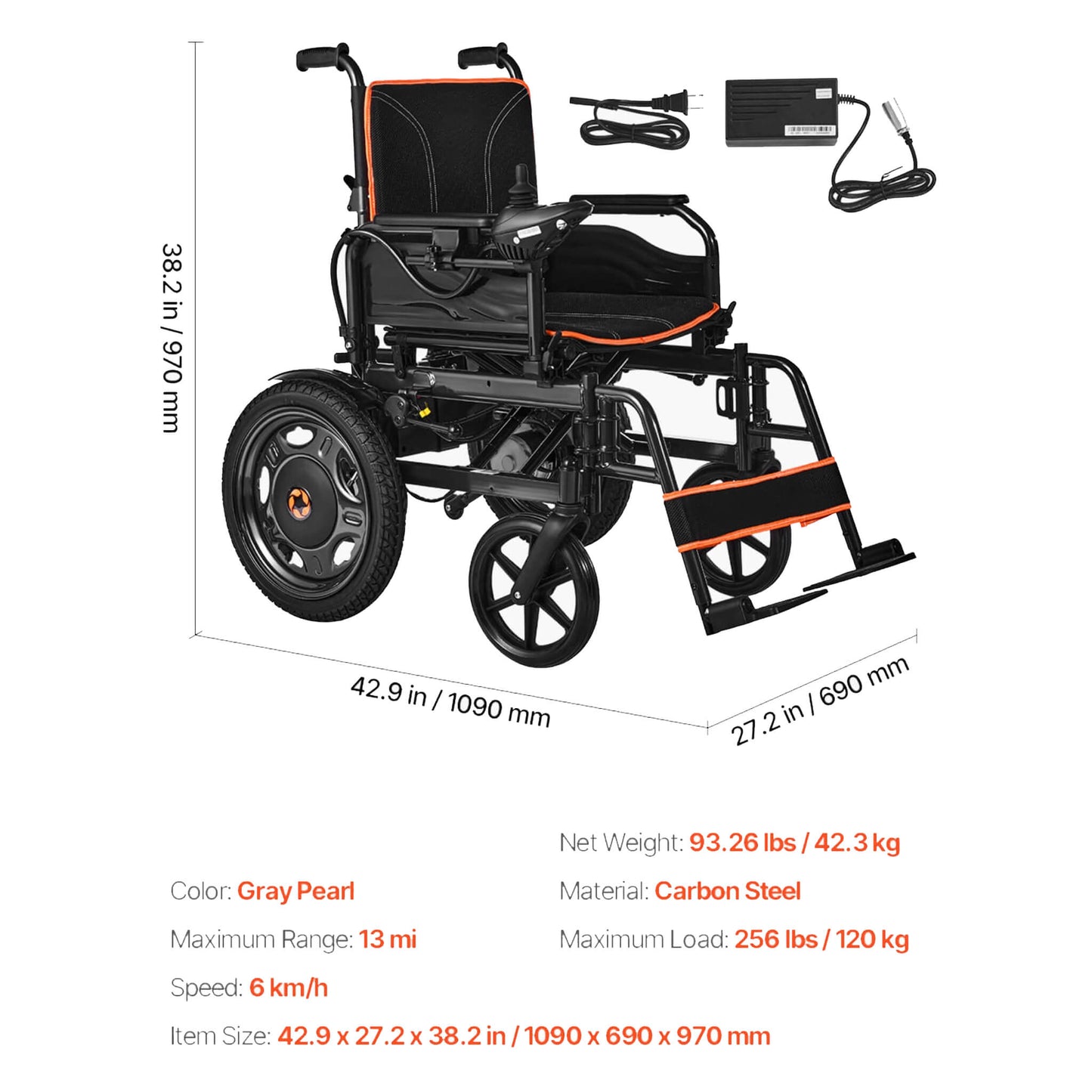 Motivo Foldable Lightweight Electric Wheelchair With One-Button Folding And One-Hand Operation (SAK48215)