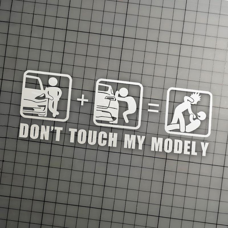 Don't Touch My Tesla | Funny Vinyl Stickers | UV-Resistant & Waterproof | Express Your Humor