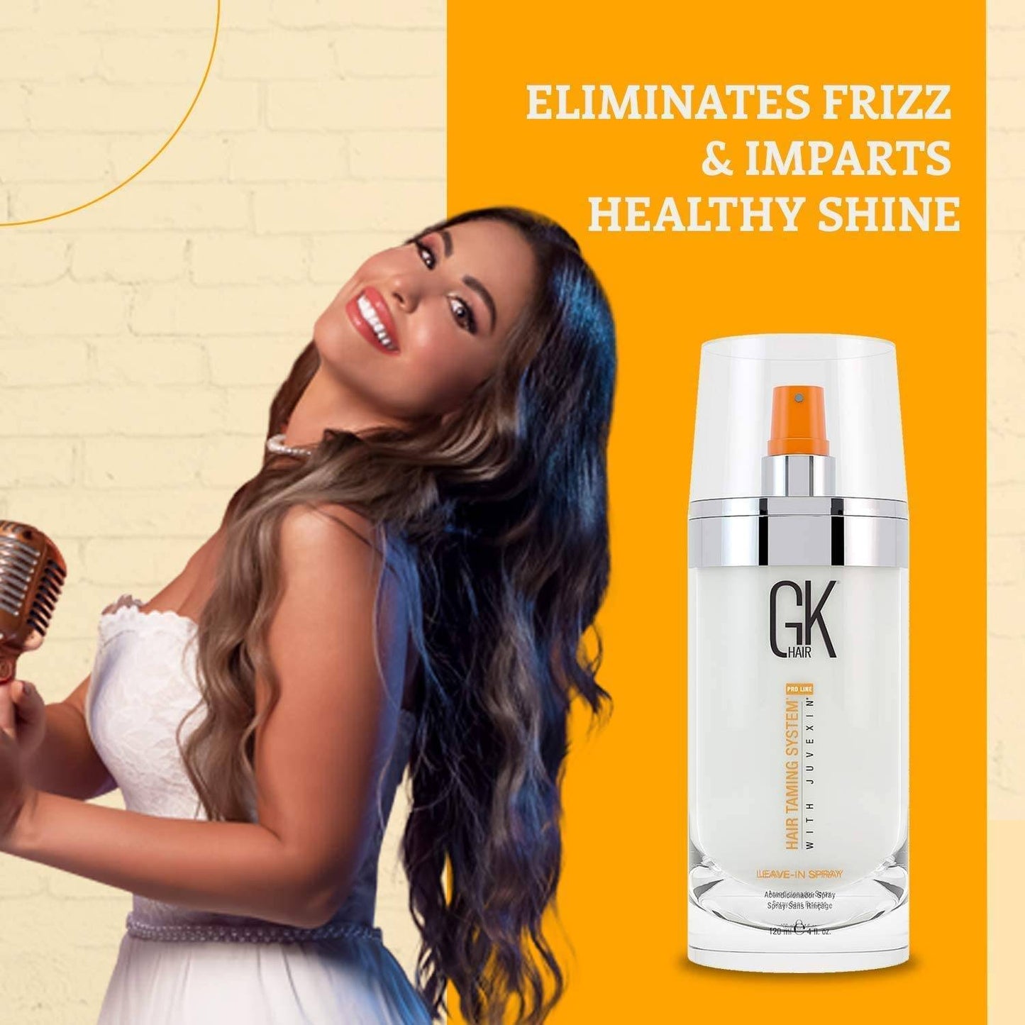 GK Hair Global Keratin Leave-In Conditioner Hair Spray, 4 fl oz