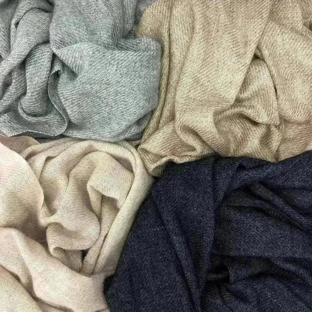 Black Handloom Cashmere Scarf
