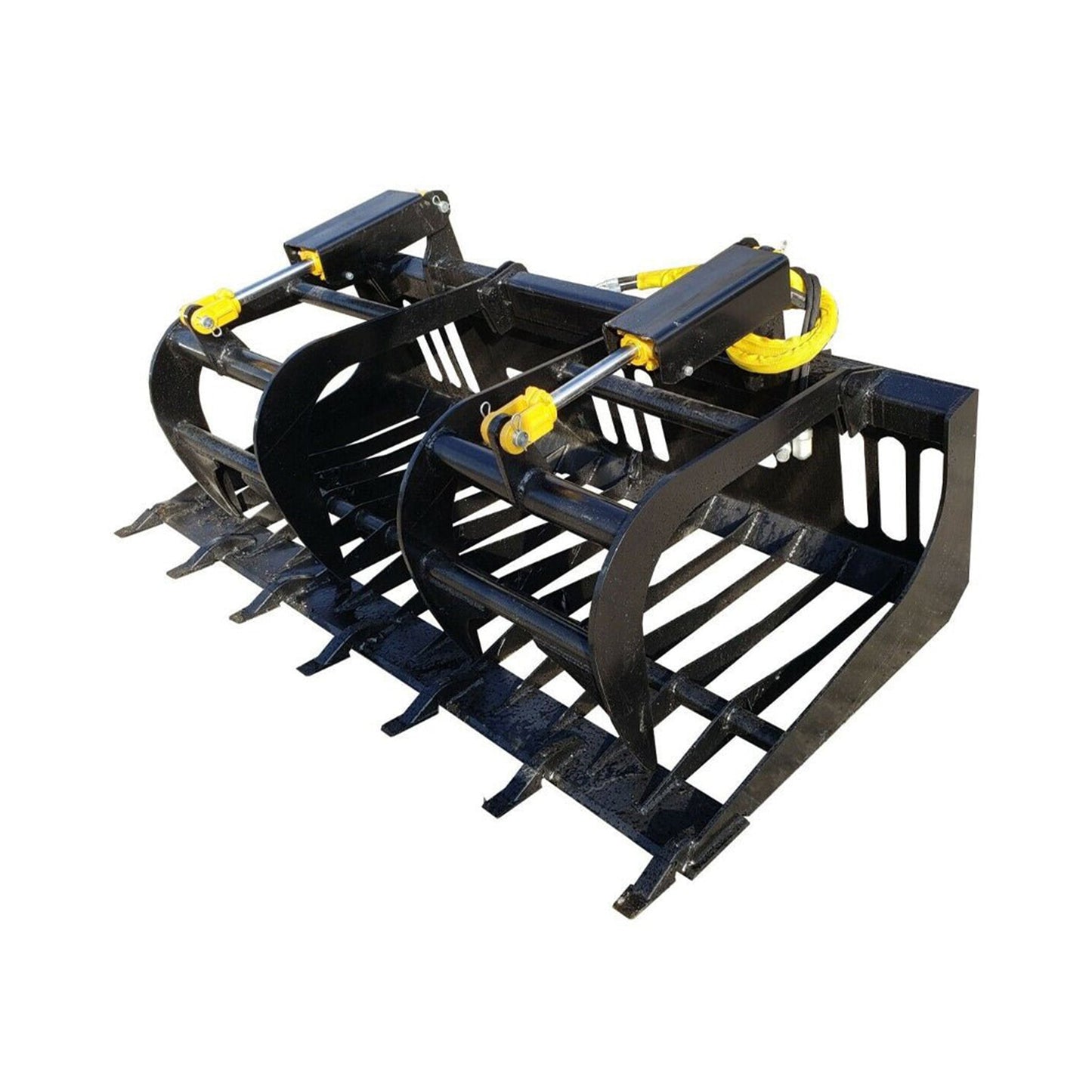 Heavy-Duty Rock Grapple Skidsteer Attachment With Universal Quick Attach, 78-Inch (SAK16483)