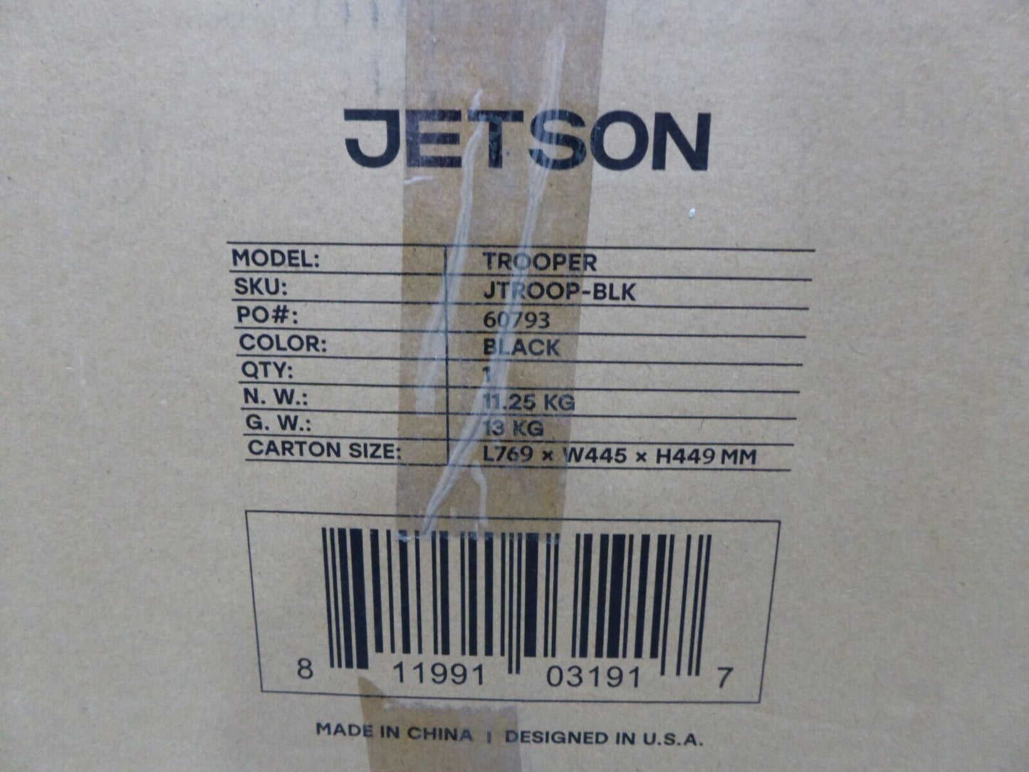 Jetson 6V Trooper Electric Ride-On with Foot Pedal Acceleration, 4 MPH, Black & Red - Brand New