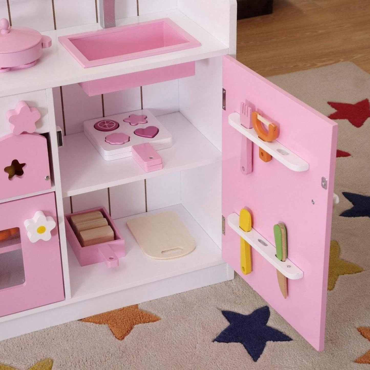 Kids Funnel 2 In 1 Pink Pretend Kitchen and Market Stall