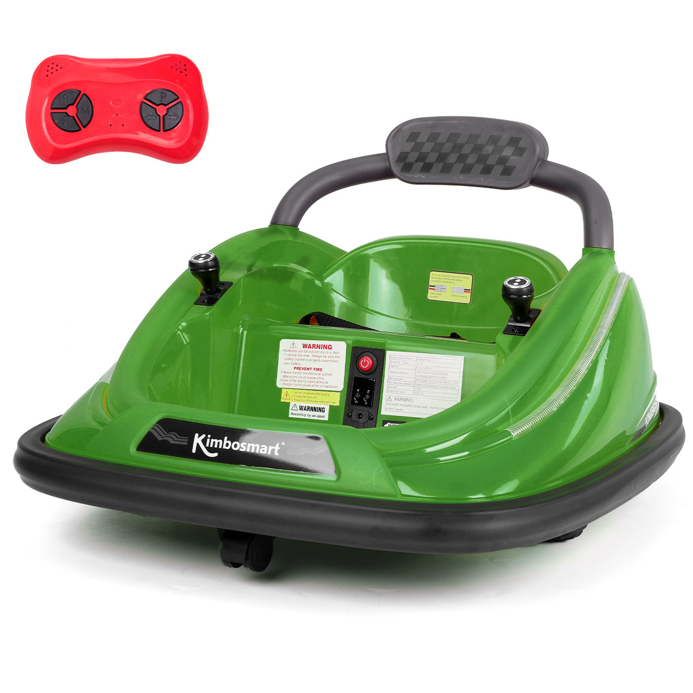 Kimbosmart DIY Sticker Race Car: 12V Electric Ride-On Bumper Car for Kids