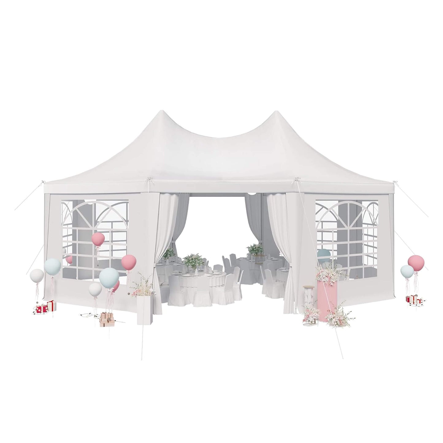 Large Heavy-Duty Customizable Party Tent With Sidewalls And Windows (SAK72615)