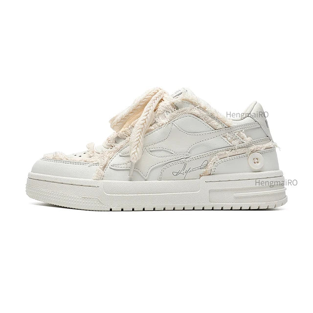 Leather Sneakers Casual Shoes - # BOAA73510010