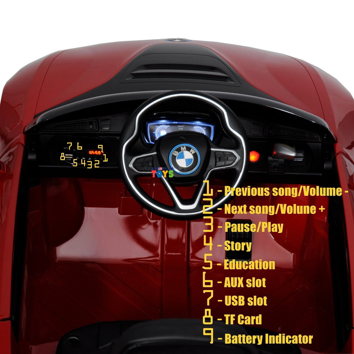 Licensed BMW 12V RC Ride-On Coupe for Kids with MP3 Player - Available in Multiple Colors