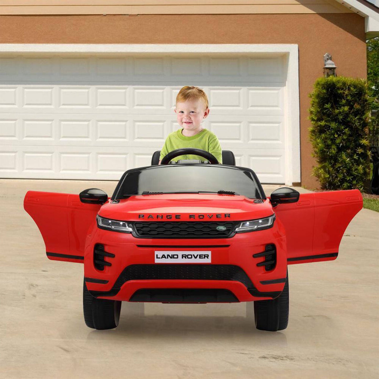 Licensed Land Rover 12V Electric Ride-On Toy for Kids, Red (Open Box)