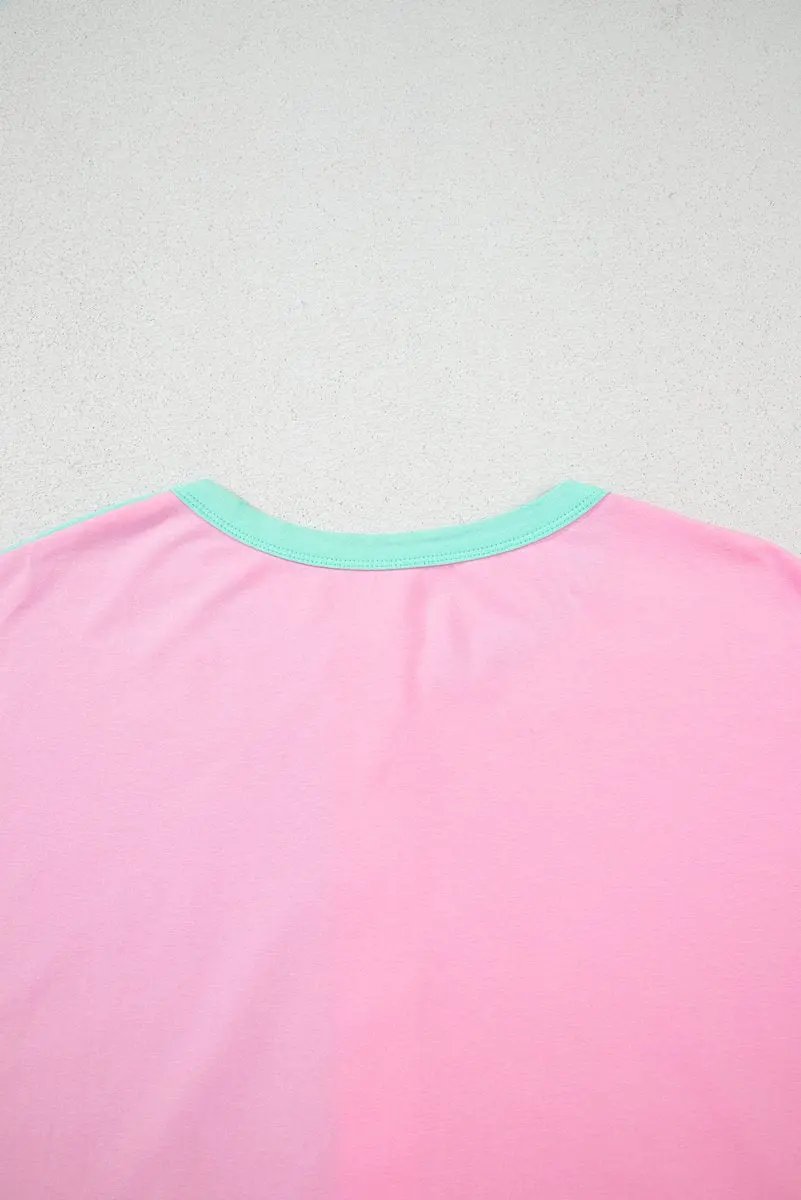 Accessories Love Salve Mint Green Tee Women's Daily Wear Collared Half Button Casual Top