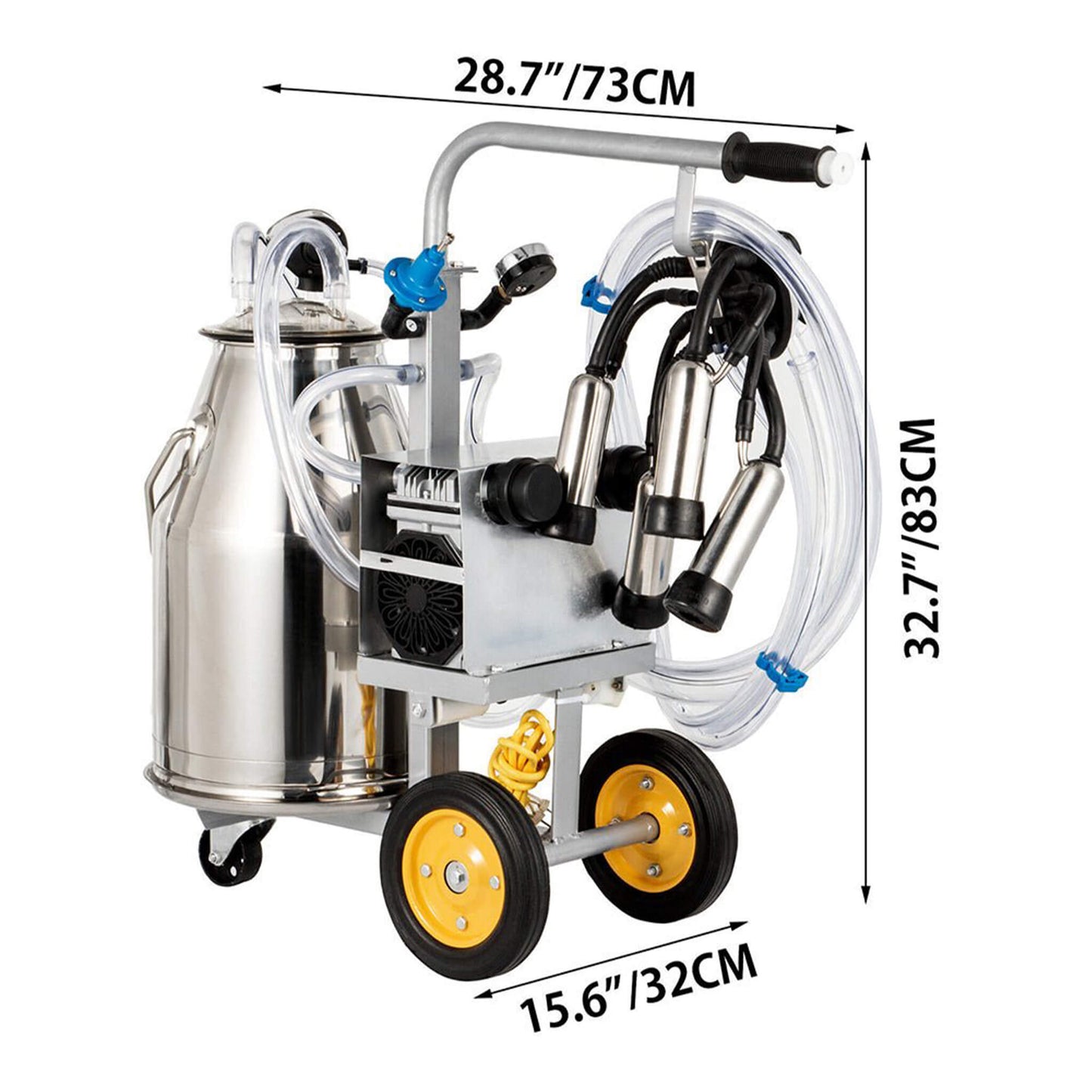 Premium Electric Cow Goat Milking Machine With Milk Bucket, 25L (SAK83260)