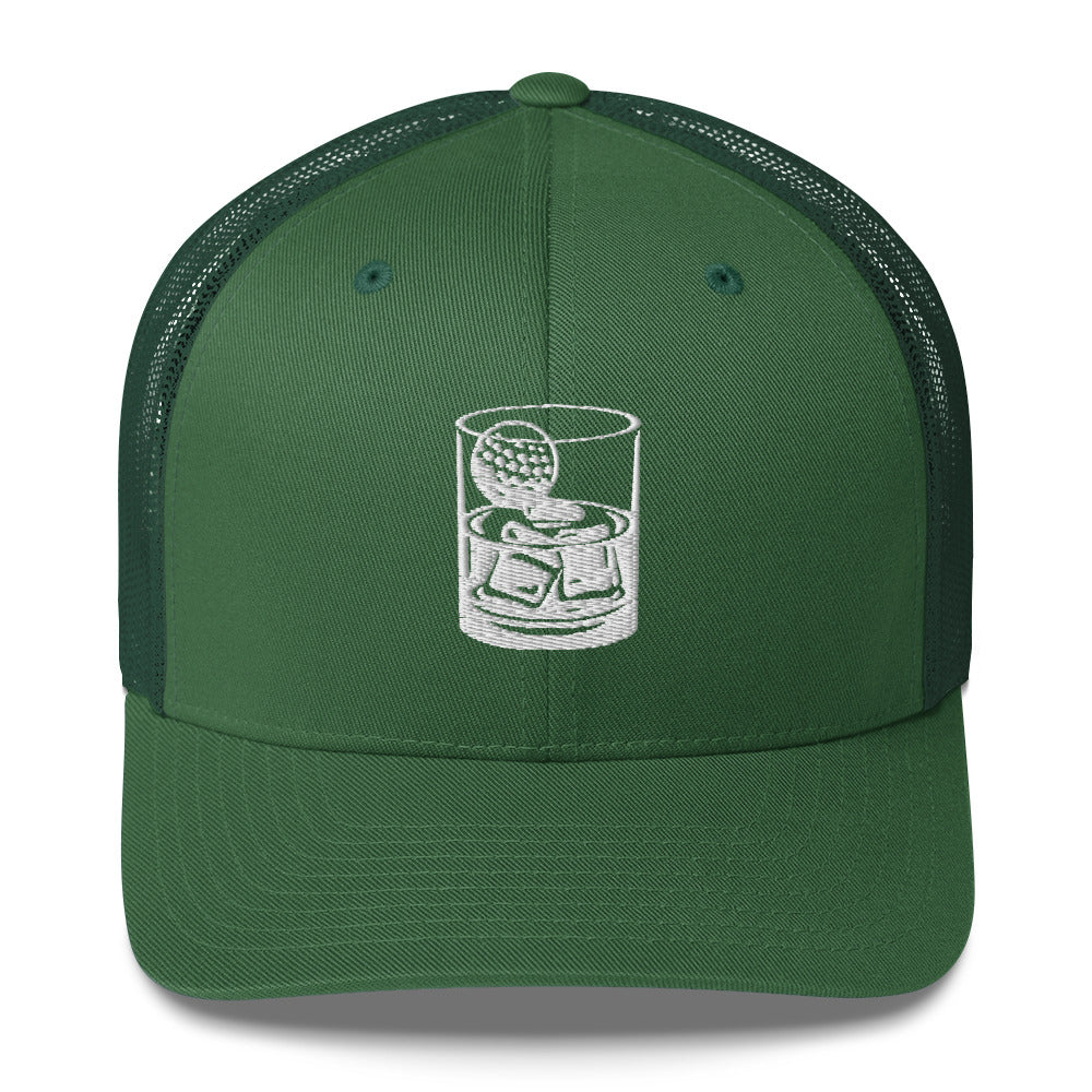 Whiskey Glass Trucker Cap